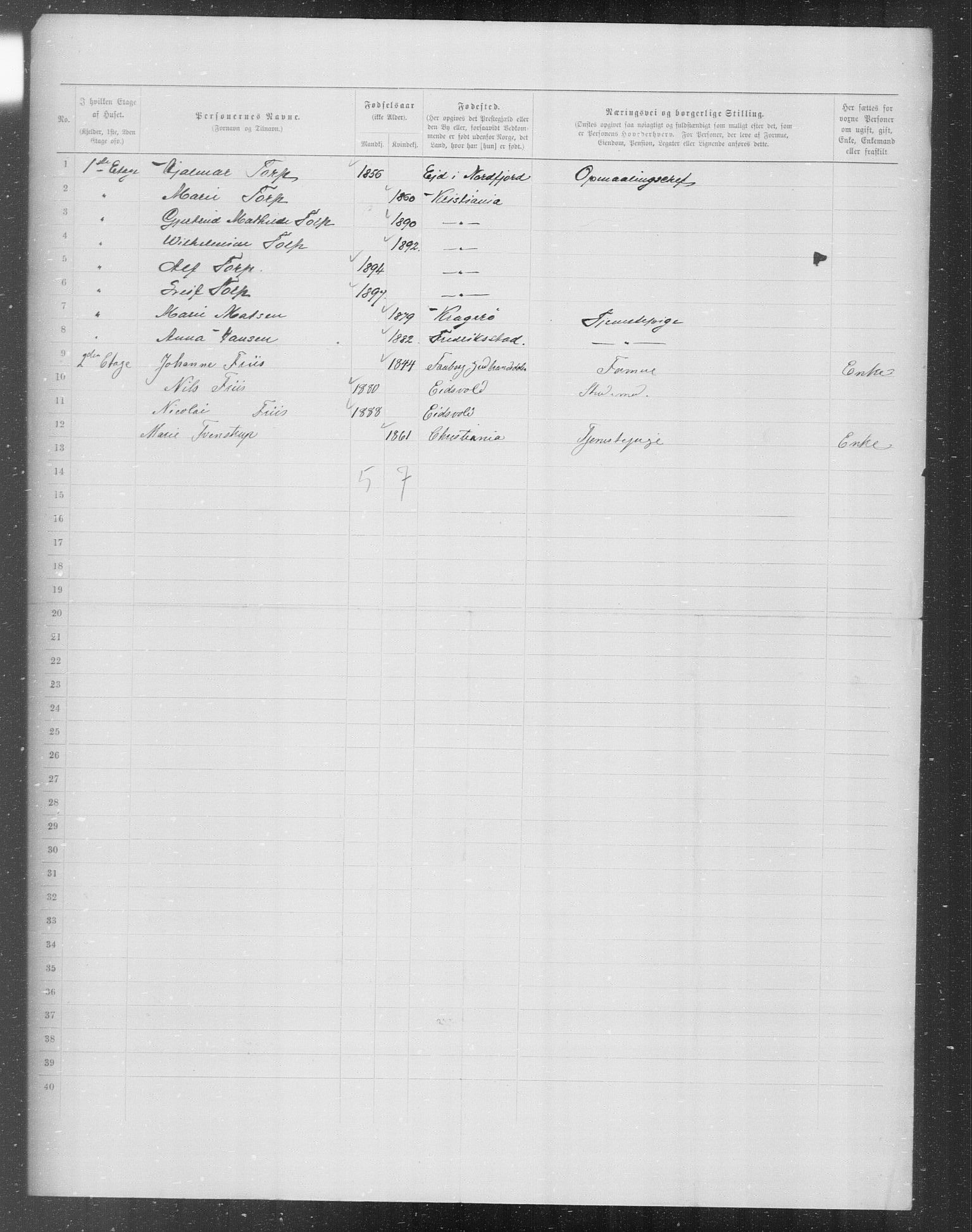 OBA, Municipal Census 1899 for Kristiania, 1899, p. 6634