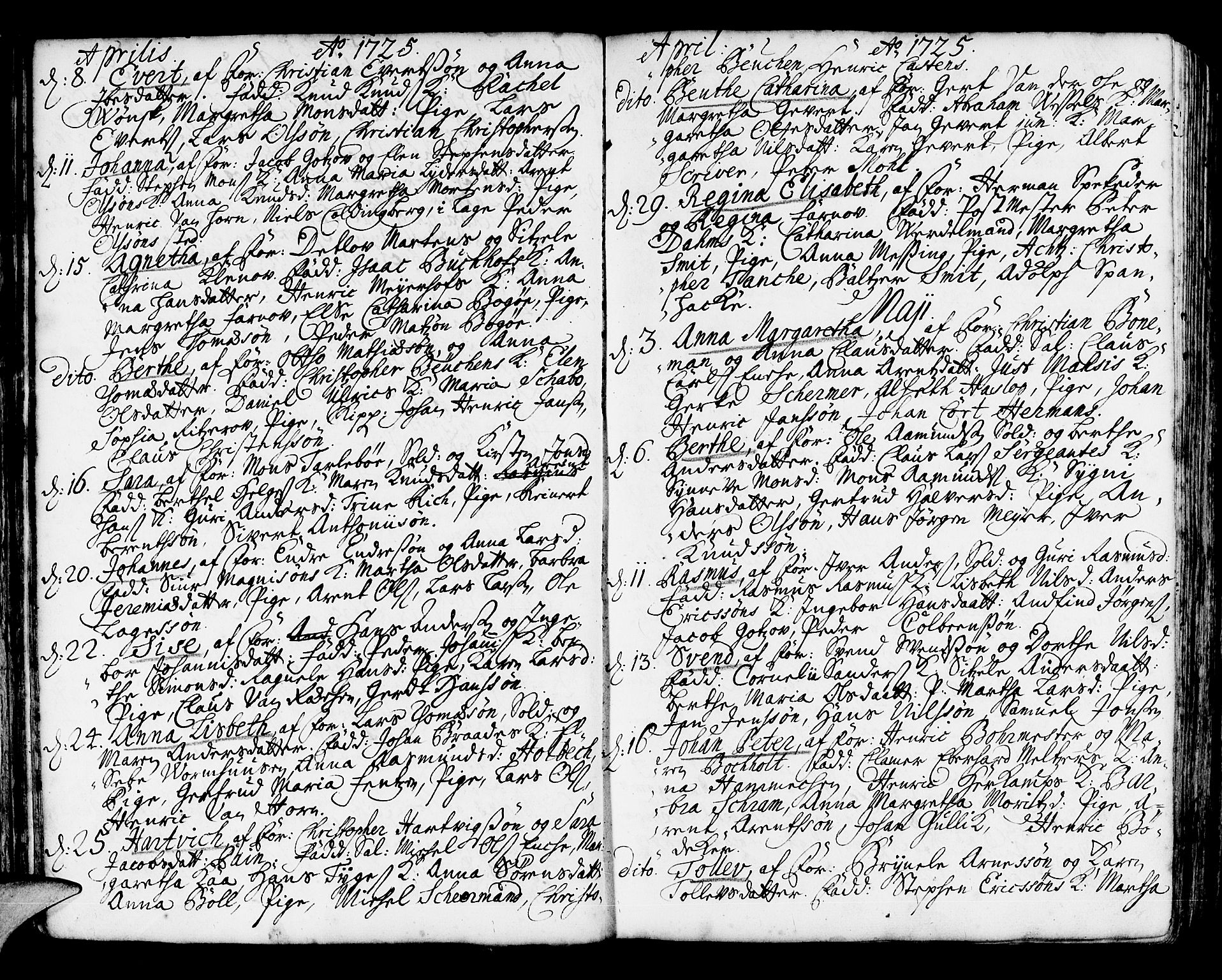 Korskirken sokneprestembete, AV/SAB-A-76101/H/Haa/L0004: Parish register (official) no. A 4, 1720-1750, p. 54