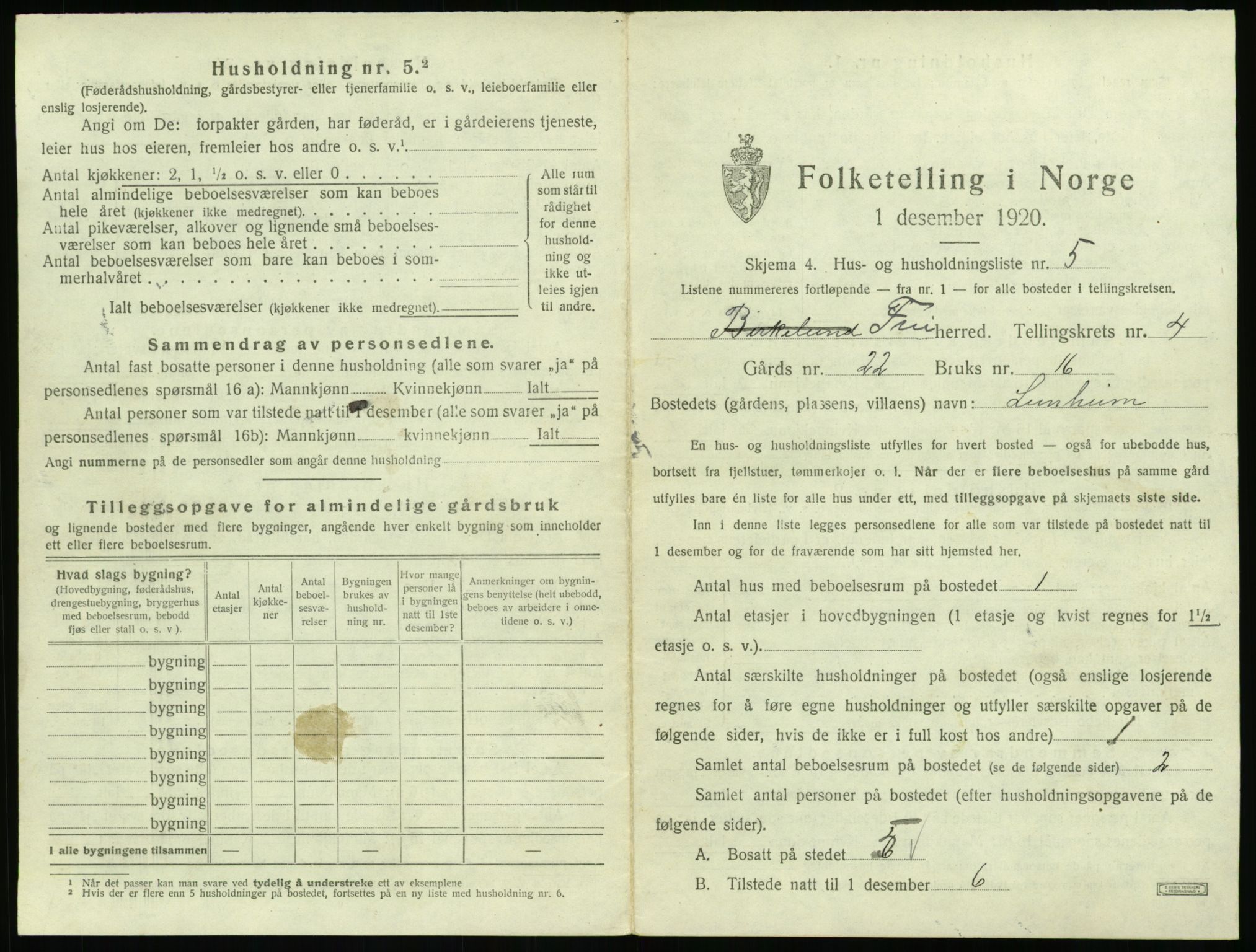 SAT, 1920 census for Frei, 1920, p. 335