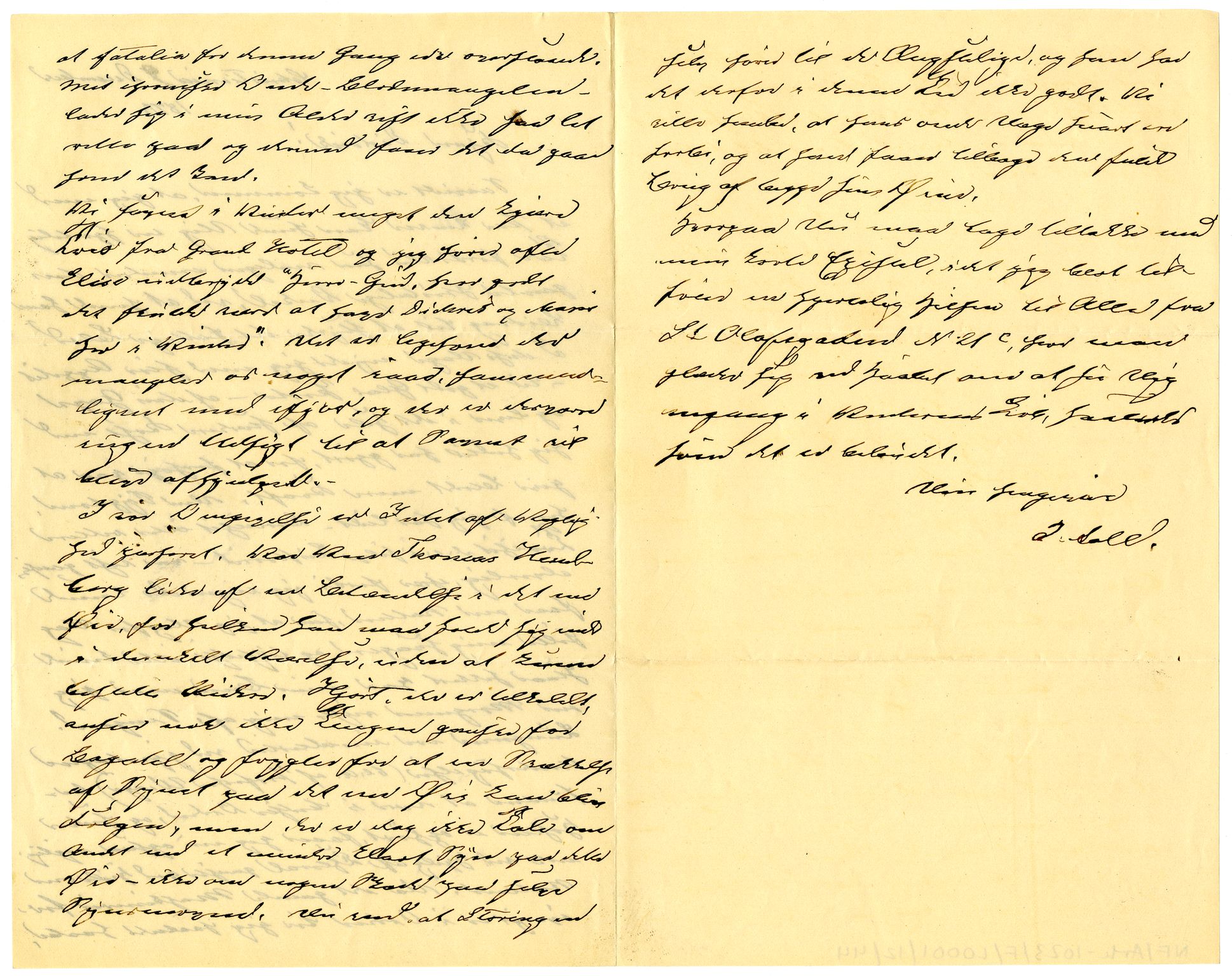 Diderik Maria Aalls brevsamling, NF/Ark-1023/F/L0001: D.M. Aalls brevsamling. A - B, 1738-1889, p. 191