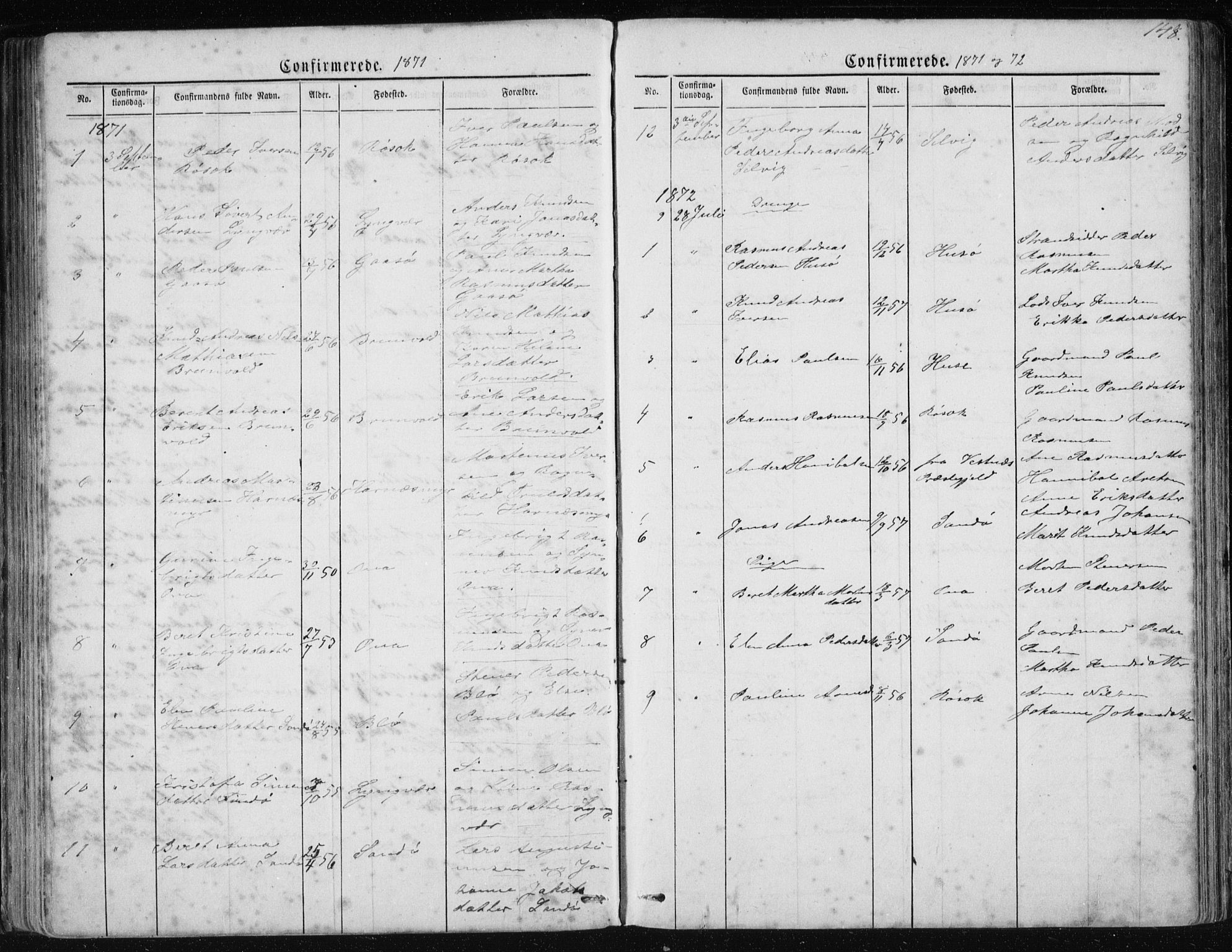 Ministerialprotokoller, klokkerbøker og fødselsregistre - Møre og Romsdal, AV/SAT-A-1454/561/L0732: Parish register (copy) no. 561C02, 1867-1900, p. 148