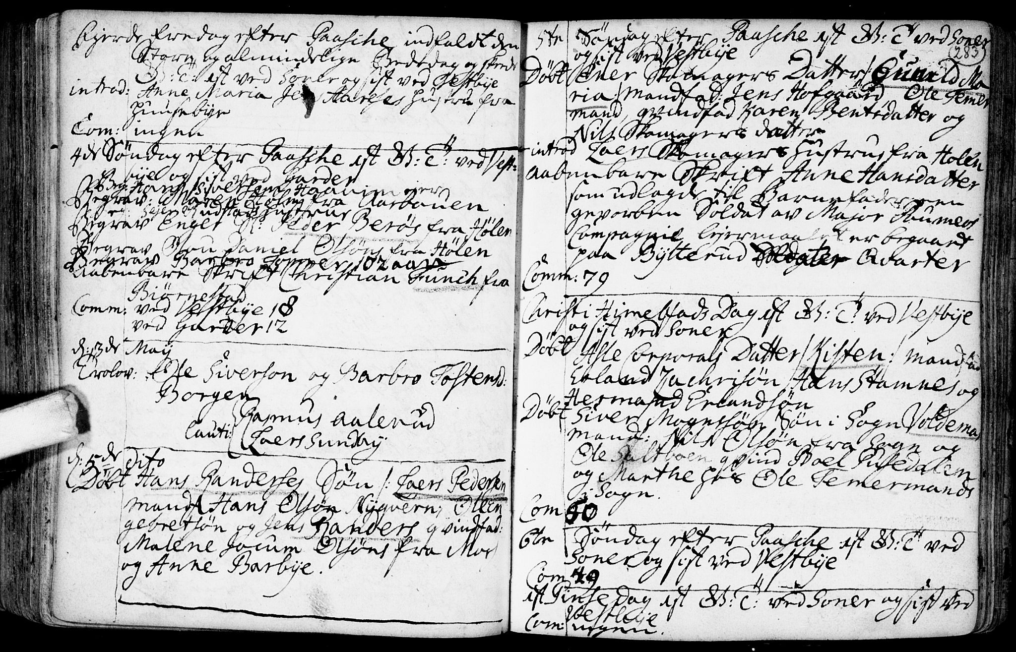 Vestby prestekontor Kirkebøker, AV/SAO-A-10893/F/Fa/L0001.b: Parish register (official) no. I 1B, 1714-1759, p. 283