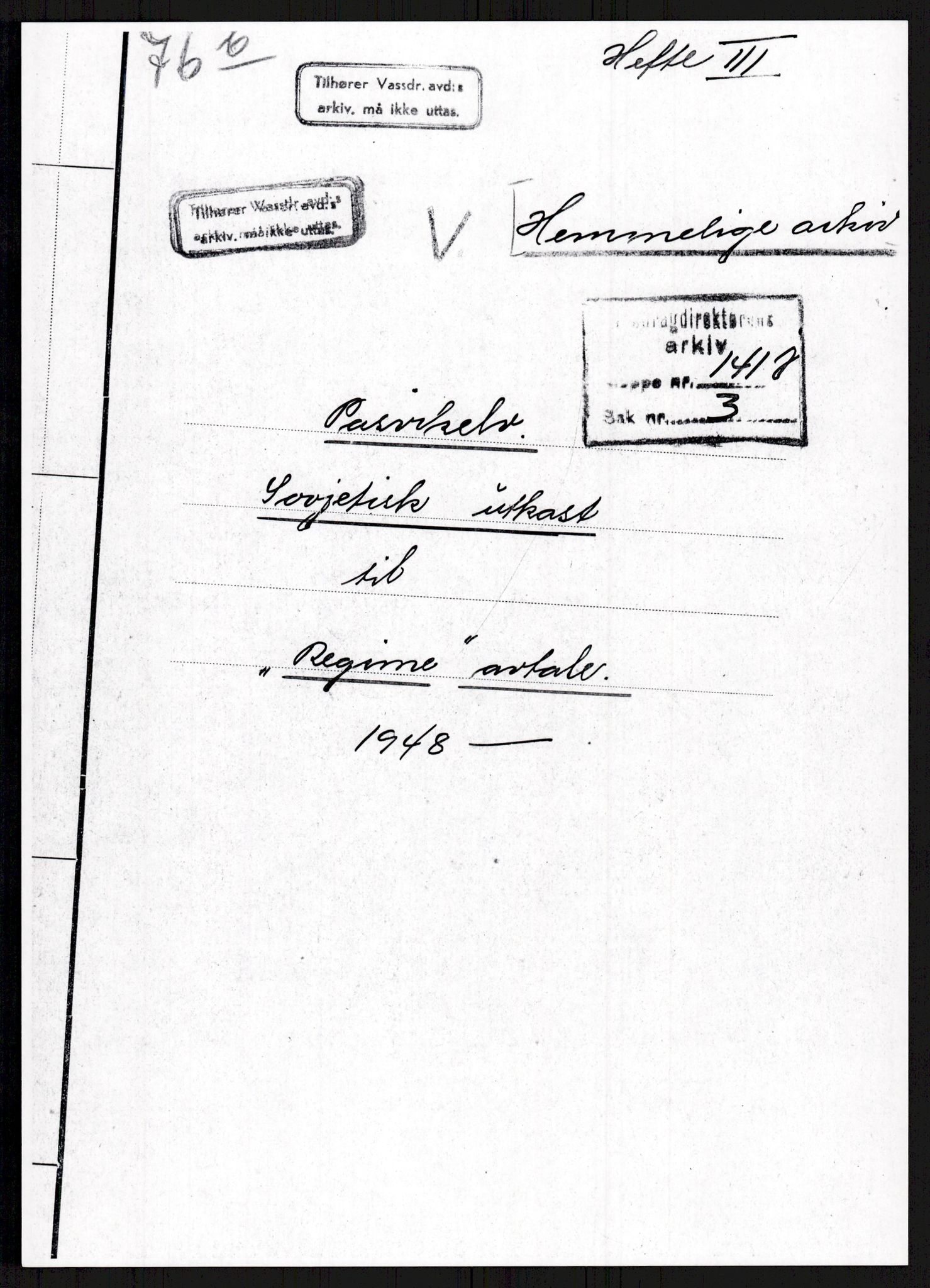 Vassdragsdirektoratet/avdelingen, AV/RA-S-6242/F/Fa/L0537: Pasvikelva, 1932-1955, p. 704