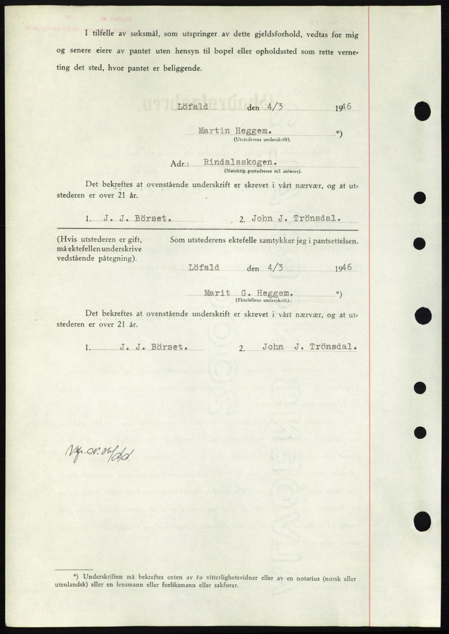 Nordmøre sorenskriveri, AV/SAT-A-4132/1/2/2Ca: Mortgage book no. B93b, 1946-1946, Diary no: : 532/1946