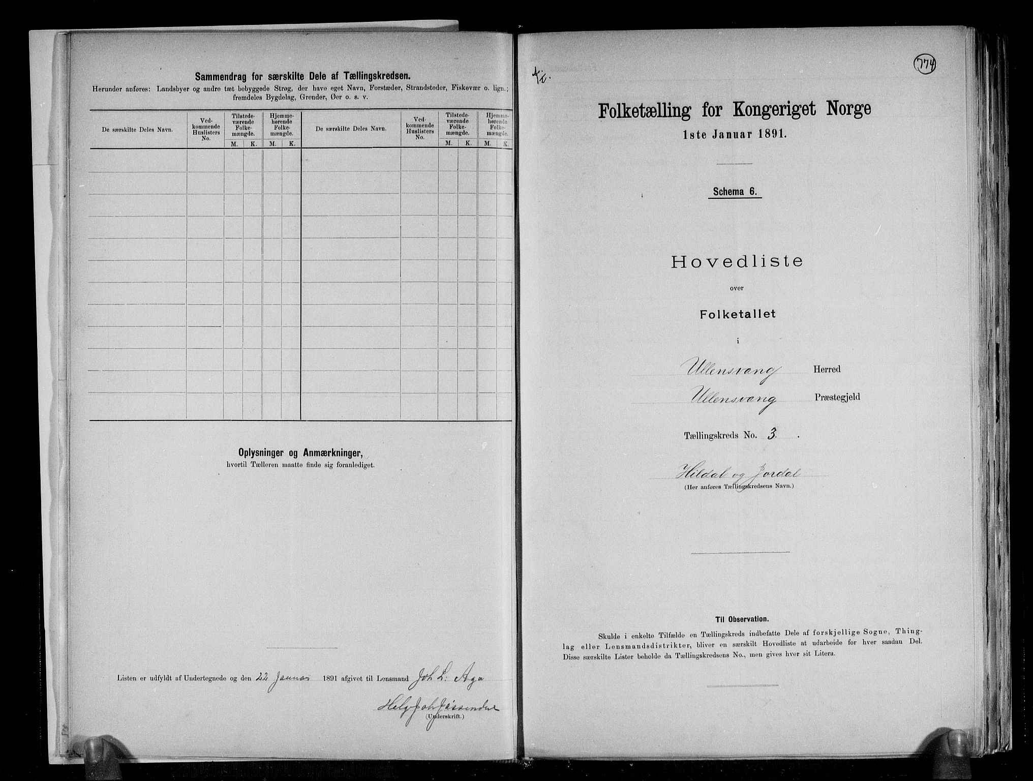 RA, 1891 census for 1230 Ullensvang, 1891, p. 10