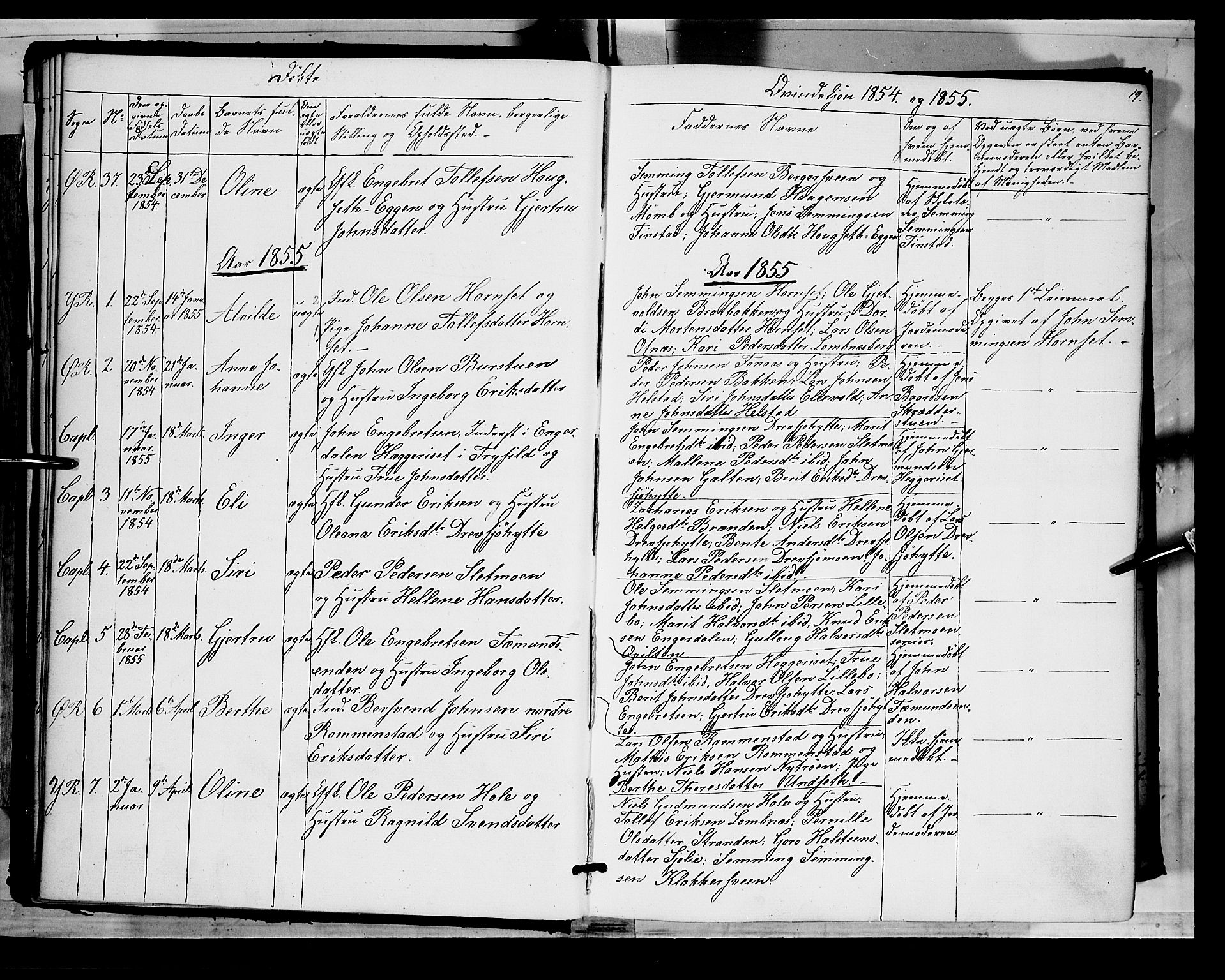 Rendalen prestekontor, SAH/PREST-054/H/Ha/Haa/L0005: Parish register (official) no. 5, 1853-1866, p. 19