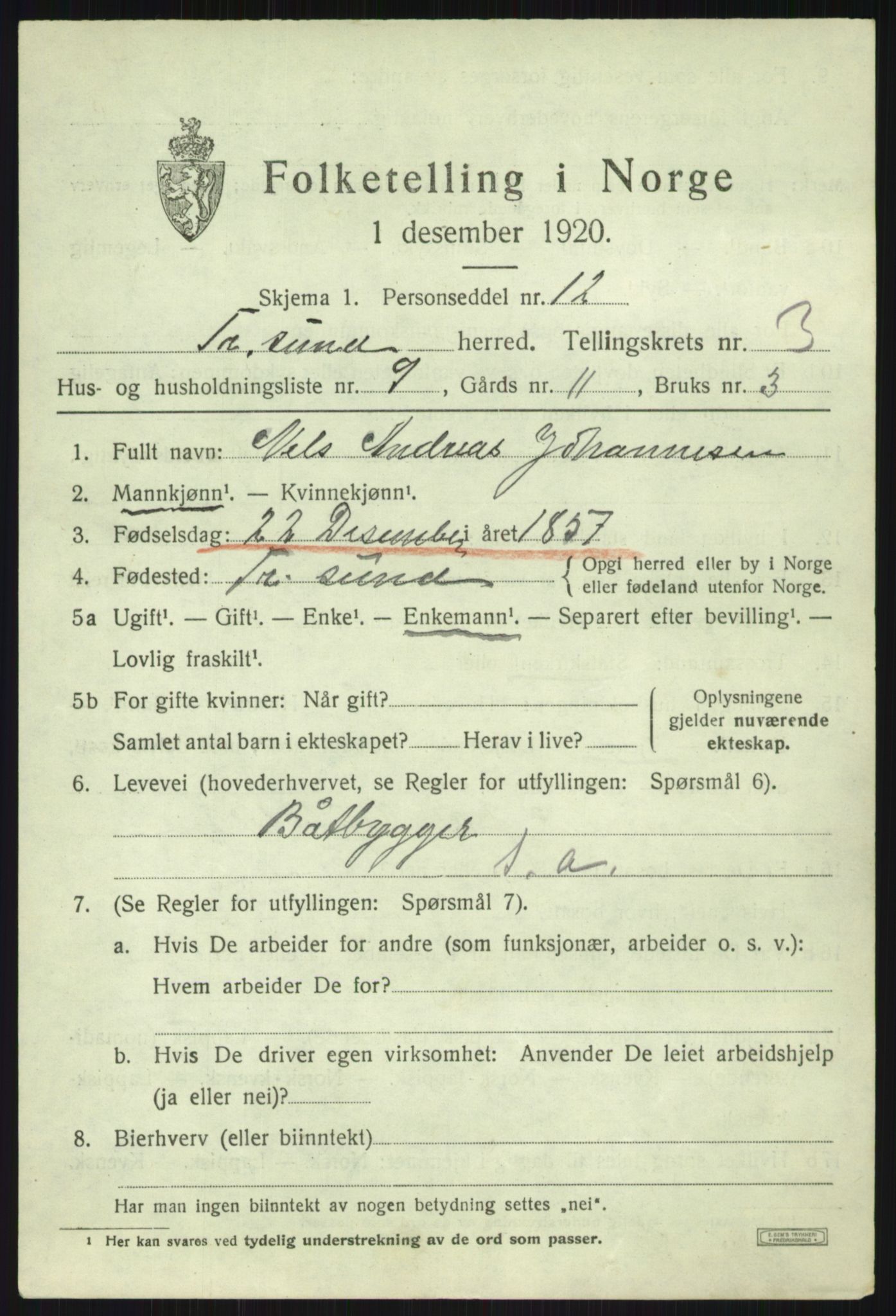 SATØ, 1920 census for Tromsøysund, 1920, p. 2810