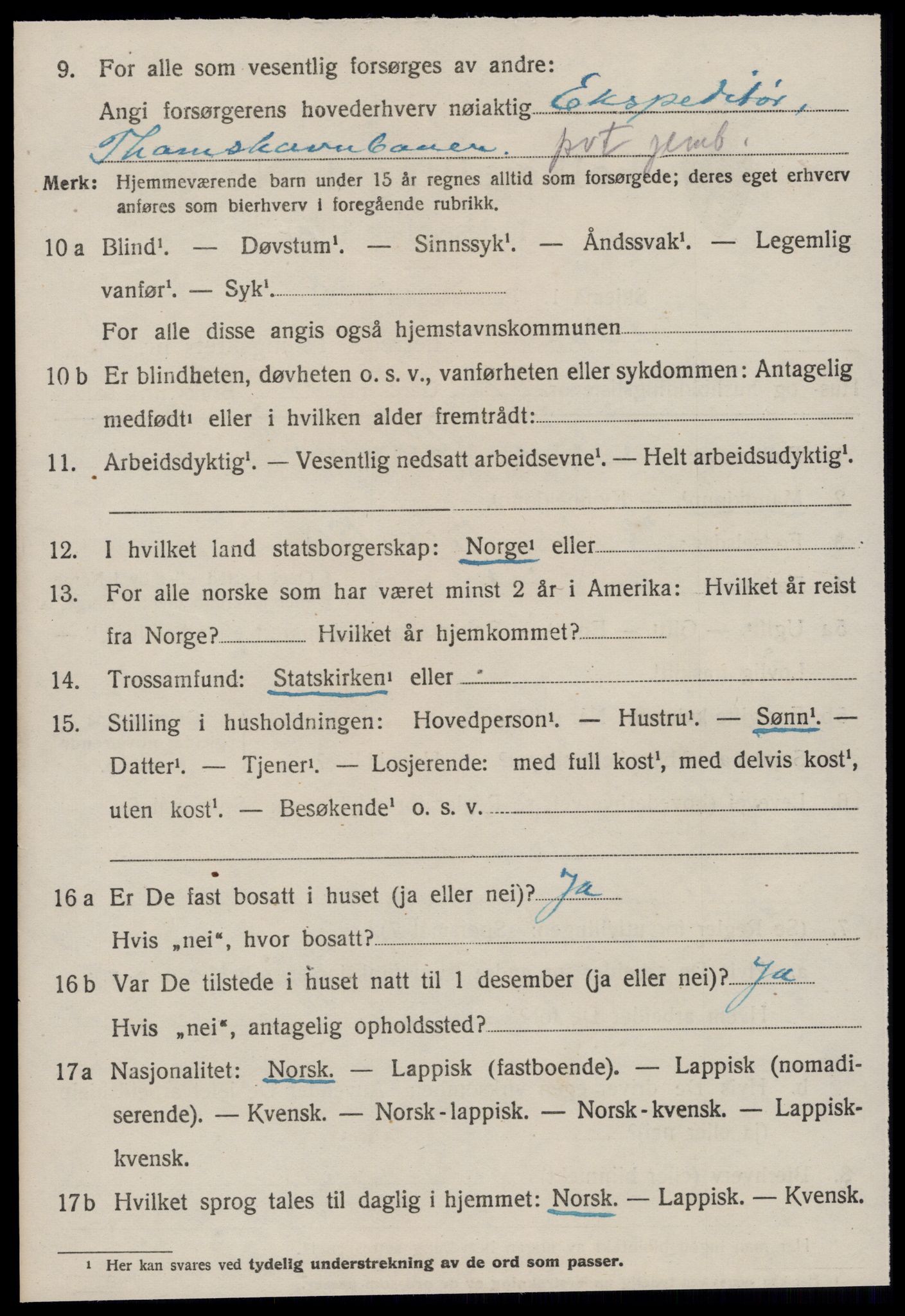 SAT, 1920 census for Orkdal, 1920, p. 2061