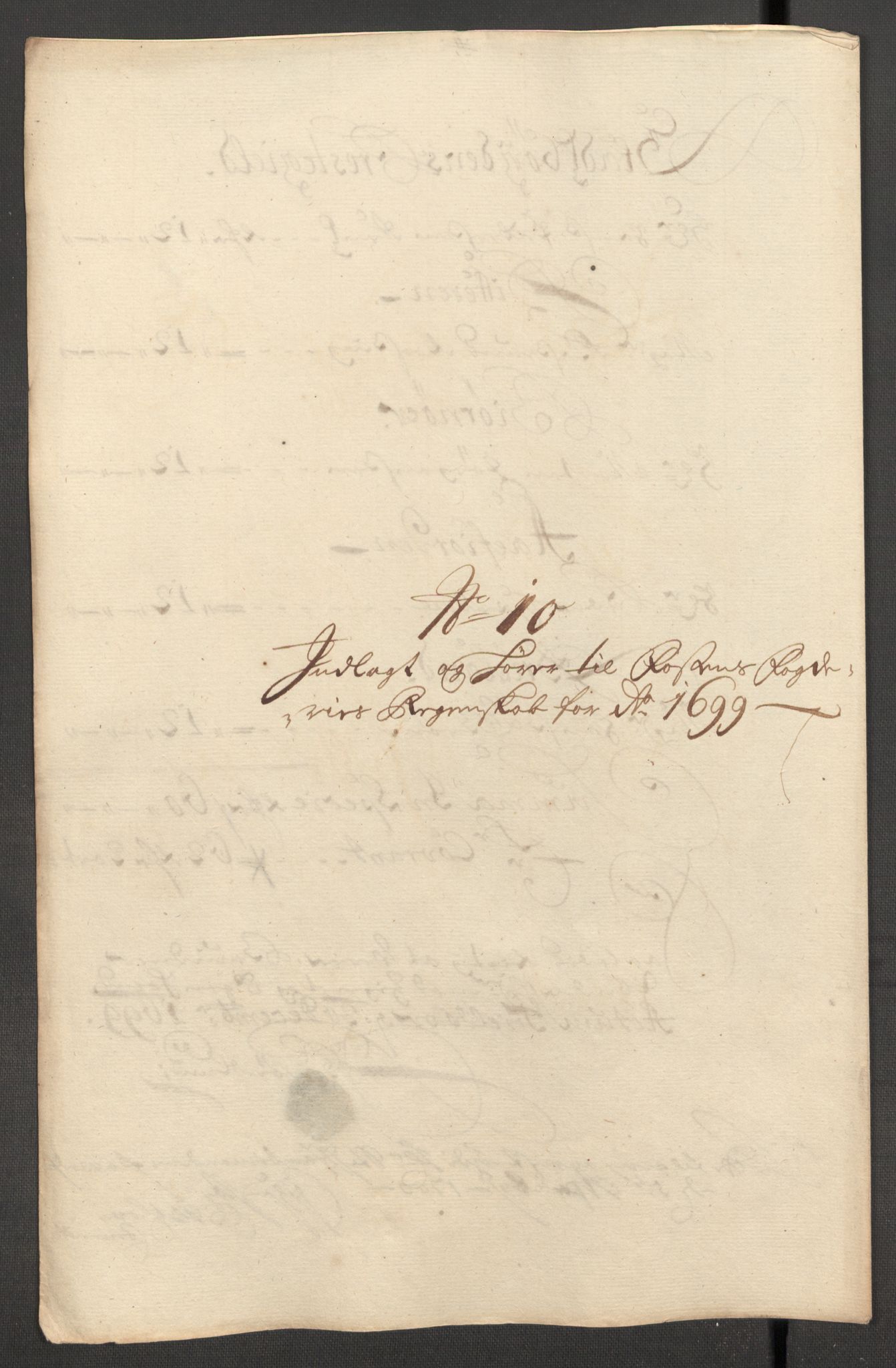 Rentekammeret inntil 1814, Reviderte regnskaper, Fogderegnskap, AV/RA-EA-4092/R57/L3853: Fogderegnskap Fosen, 1698-1699, p. 334