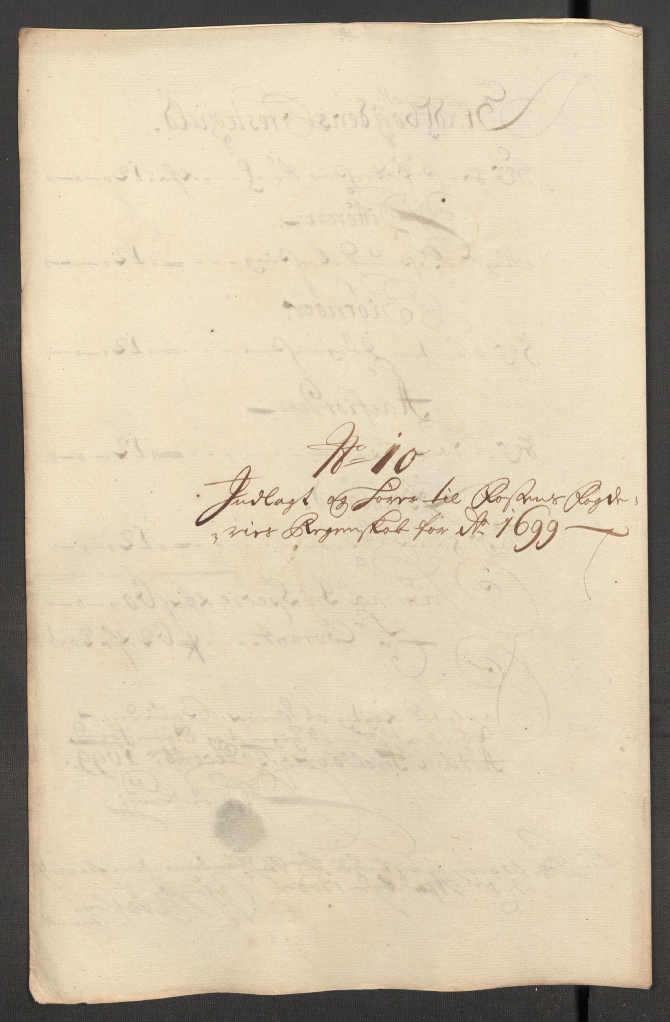 Rentekammeret inntil 1814, Reviderte regnskaper, Fogderegnskap, RA/EA-4092/R57/L3853: Fogderegnskap Fosen, 1698-1699, p. 334