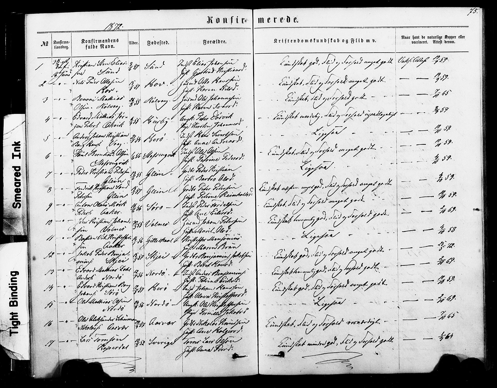 Ministerialprotokoller, klokkerbøker og fødselsregistre - Nordland, SAT/A-1459/835/L0524: Parish register (official) no. 835A02, 1865-1880, p. 75