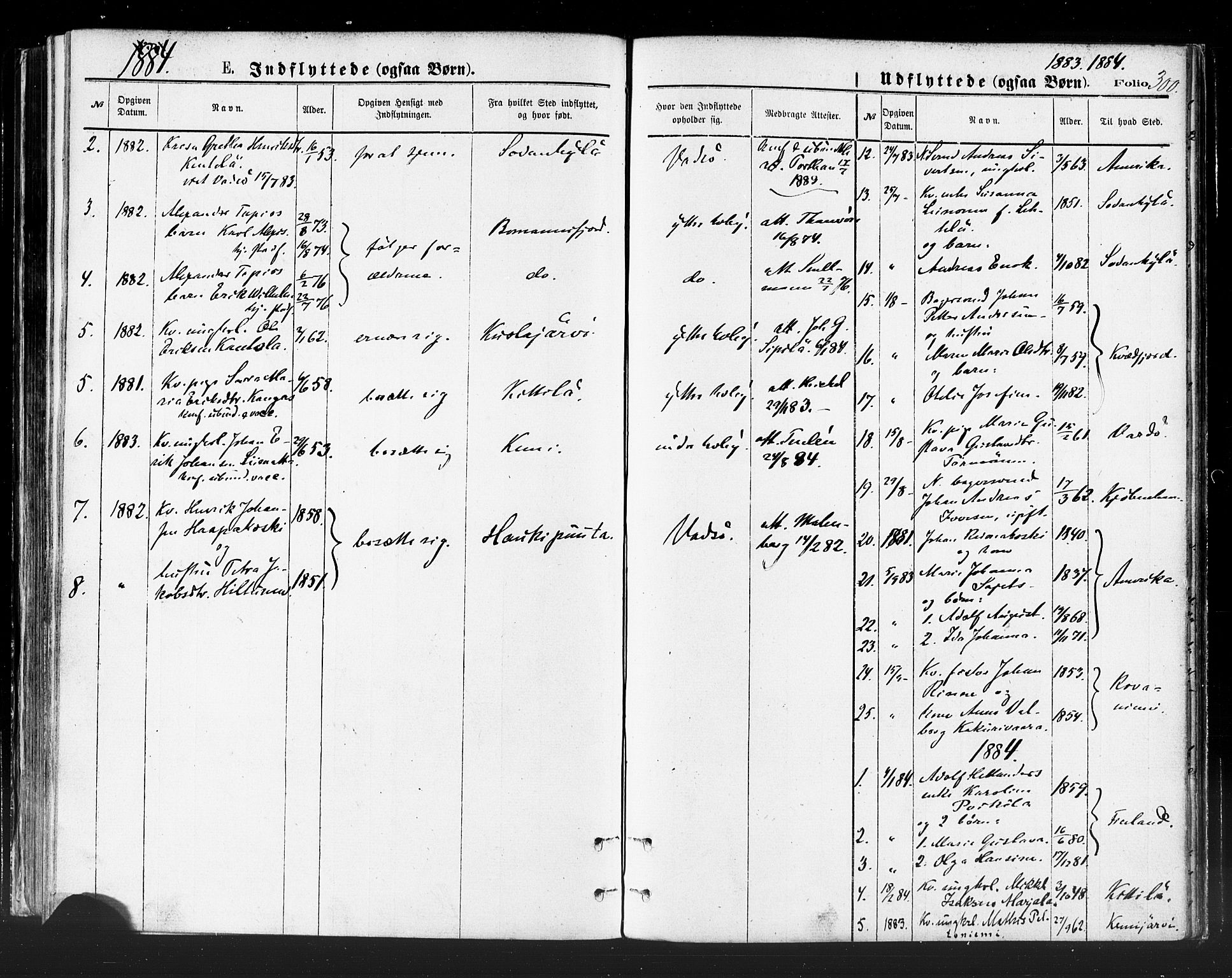 Vadsø sokneprestkontor, SATØ/S-1325/H/Ha/L0005kirke: Parish register (official) no. 5, 1873-1884, p. 300