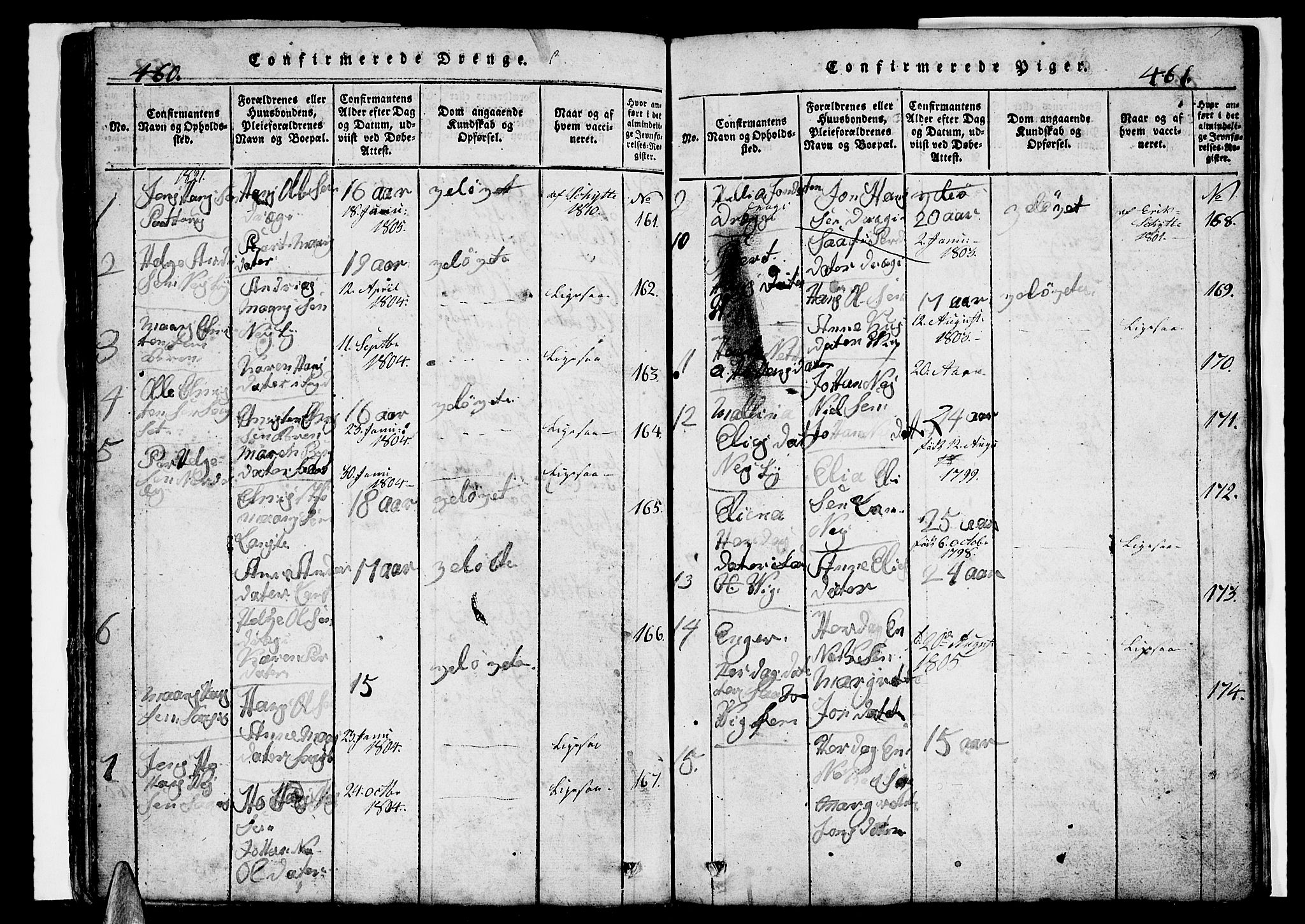 Ministerialprotokoller, klokkerbøker og fødselsregistre - Nordland, AV/SAT-A-1459/847/L0676: Parish register (copy) no. 847C04, 1821-1853, p. 460-461