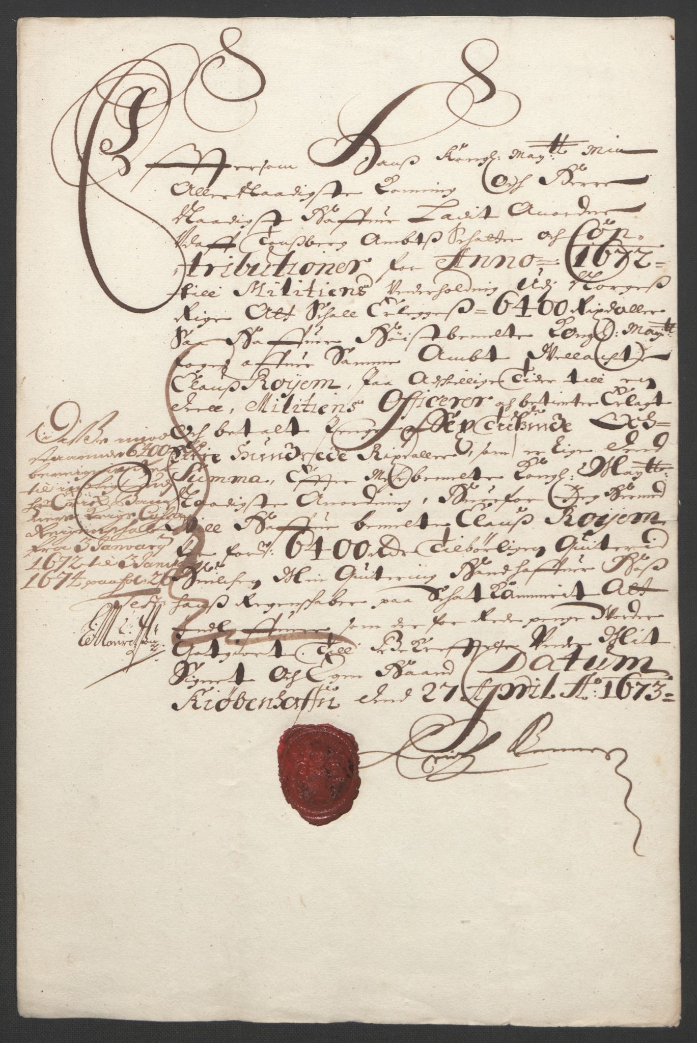 Rentekammeret inntil 1814, Reviderte regnskaper, Fogderegnskap, AV/RA-EA-4092/R32/L1842: Fogderegnskap Jarlsberg grevskap, 1664-1673, p. 210