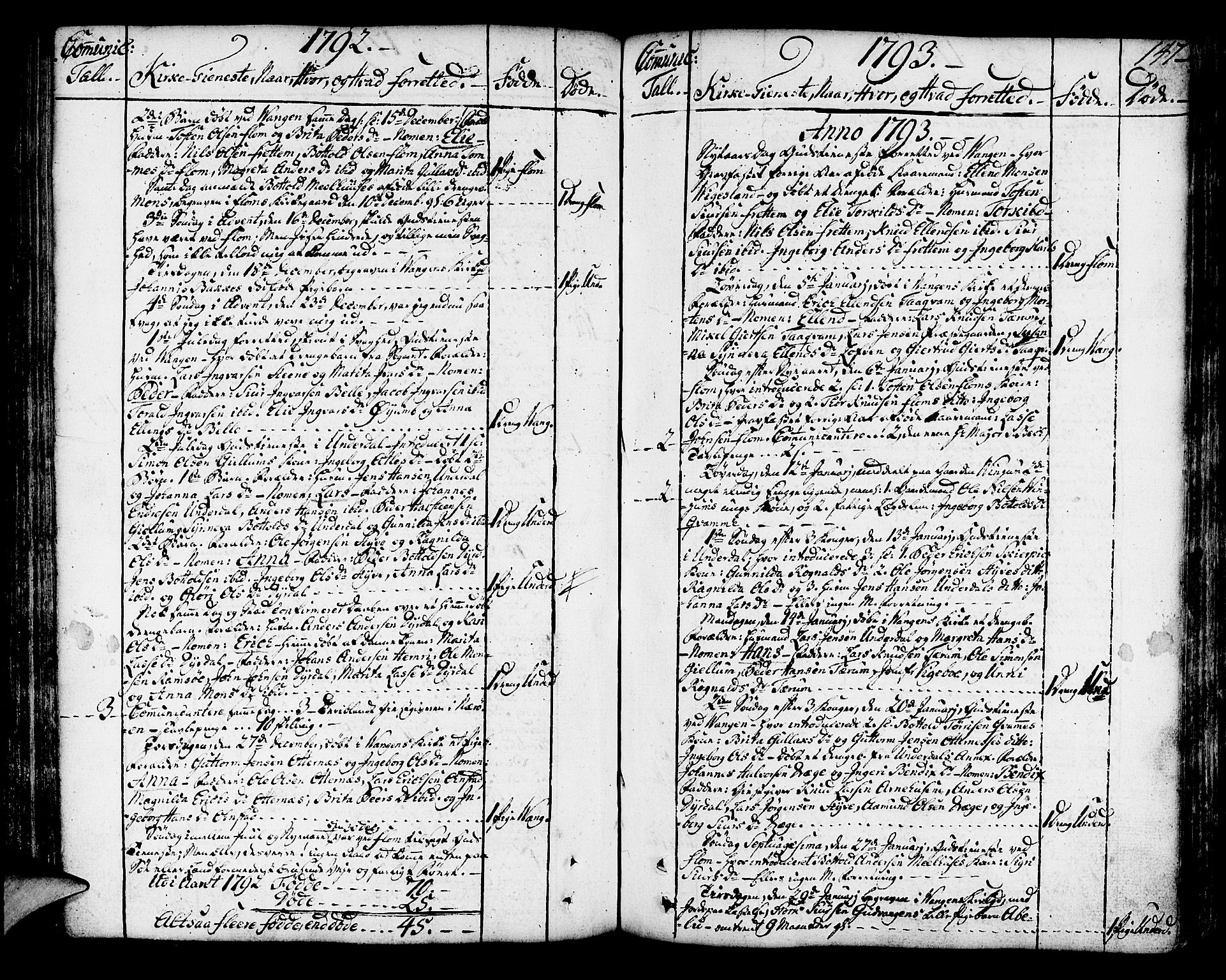Aurland sokneprestembete, SAB/A-99937/H/Ha/Haa/L0004: Parish register (official) no. A 4, 1756-1801, p. 147