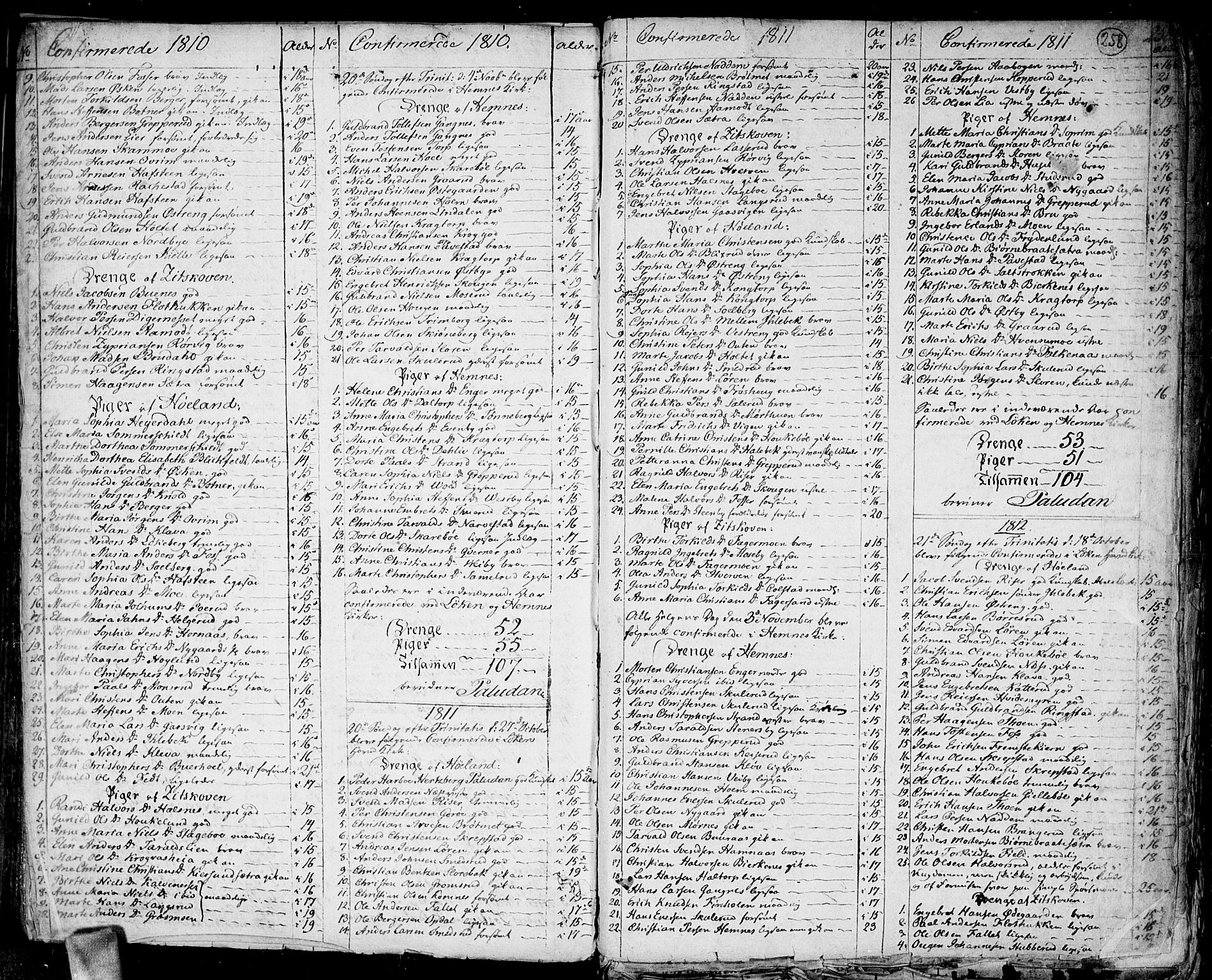 Høland prestekontor Kirkebøker, SAO/A-10346a/F/Fa/L0006: Parish register (official) no. I 6, 1794-1814, p. 258