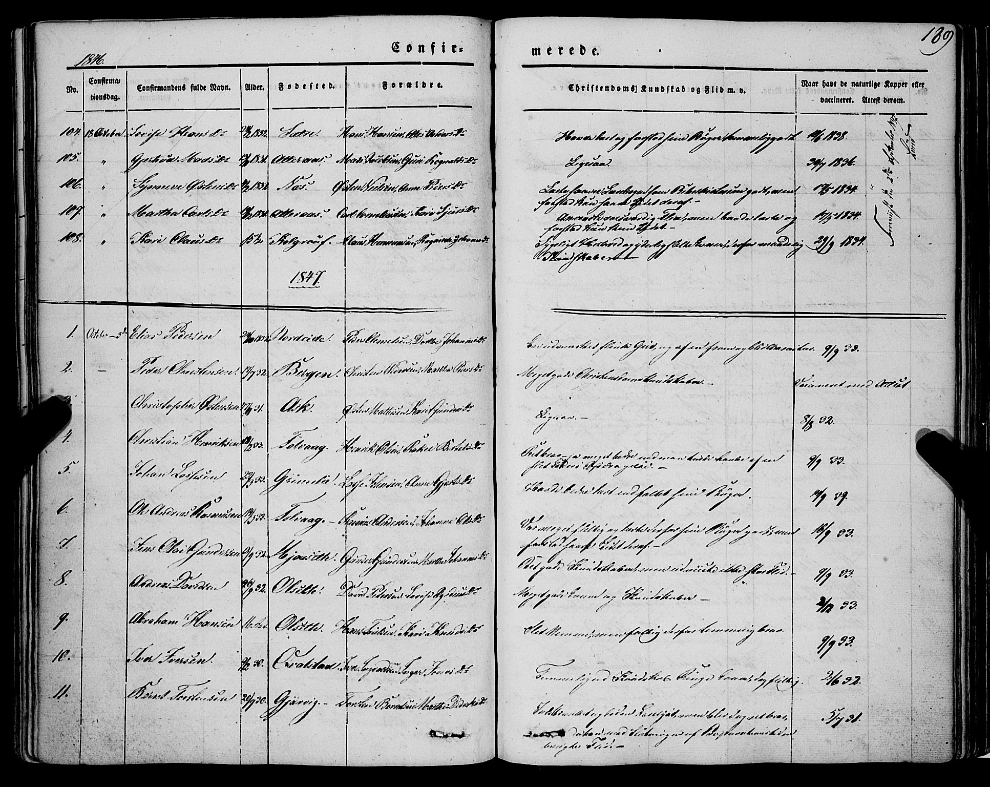 Askvoll sokneprestembete, AV/SAB-A-79501/H/Haa/Haaa/L0011/0001: Parish register (official) no. A 11 I, 1845-1864, p. 189