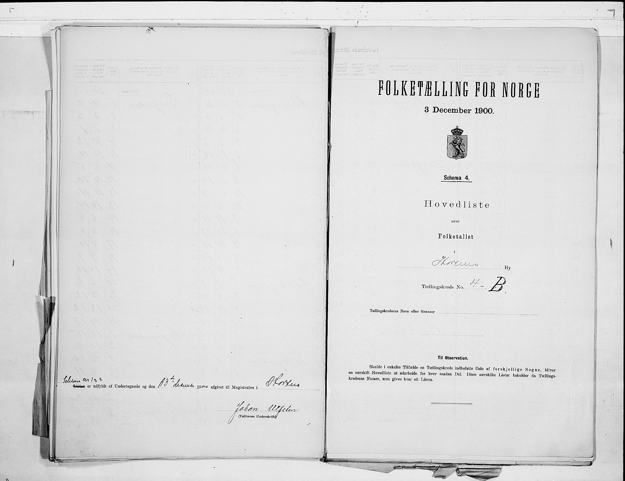 RA, 1900 census for Horten, 1900, p. 18