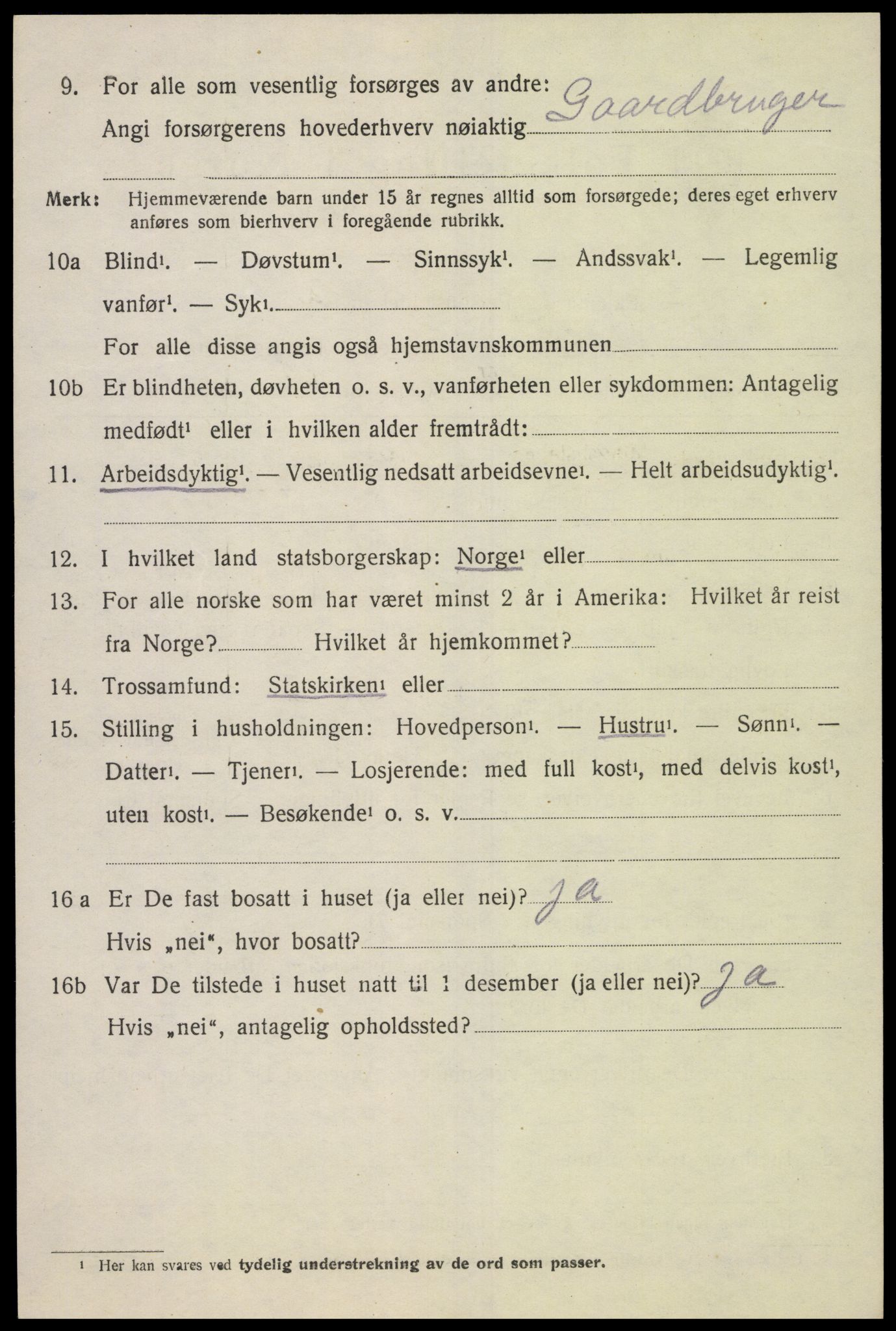 SAK, 1920 census for Holum, 1920, p. 2114