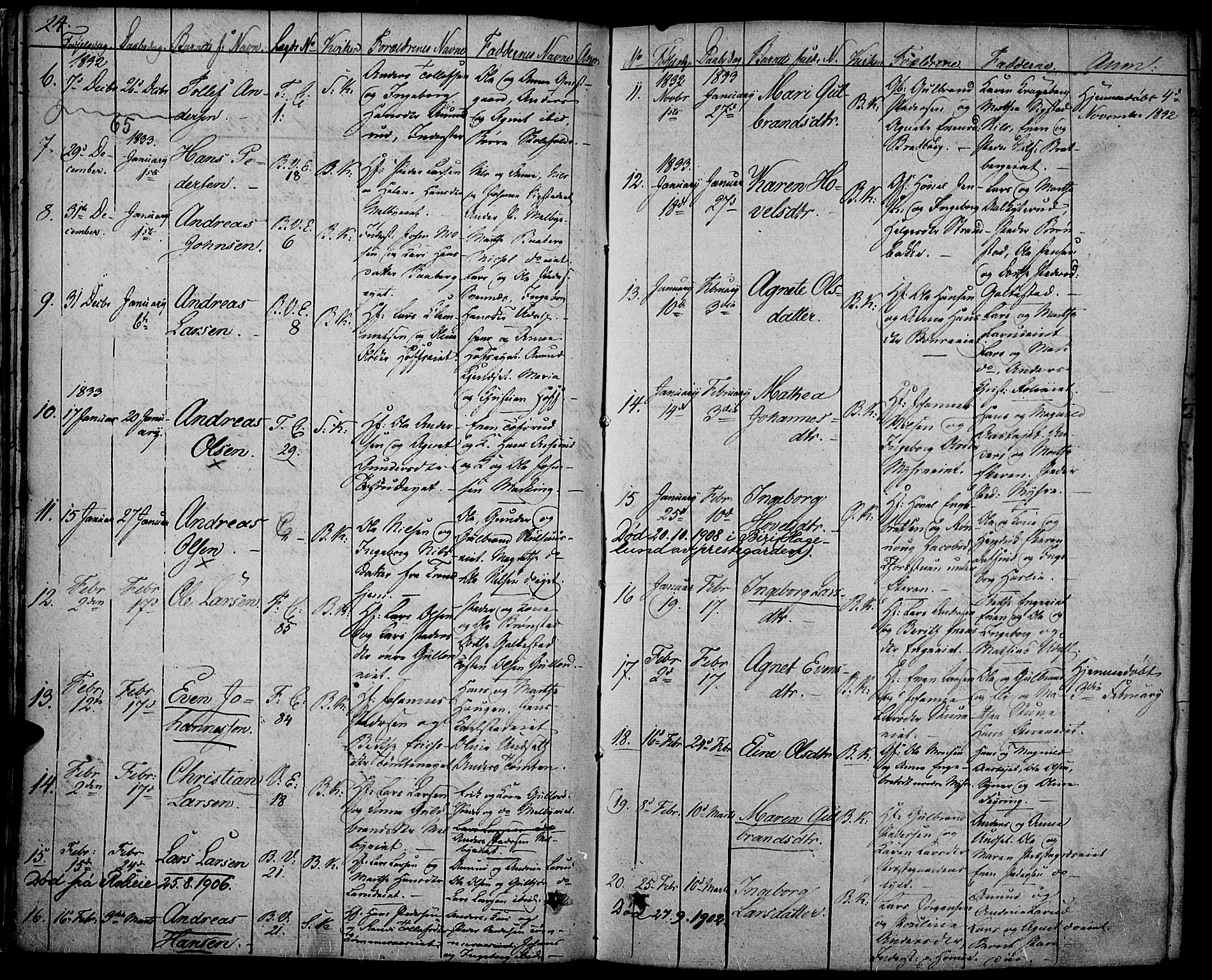 Biri prestekontor, SAH/PREST-096/H/Ha/Haa/L0004: Parish register (official) no. 4, 1829-1842, p. 24