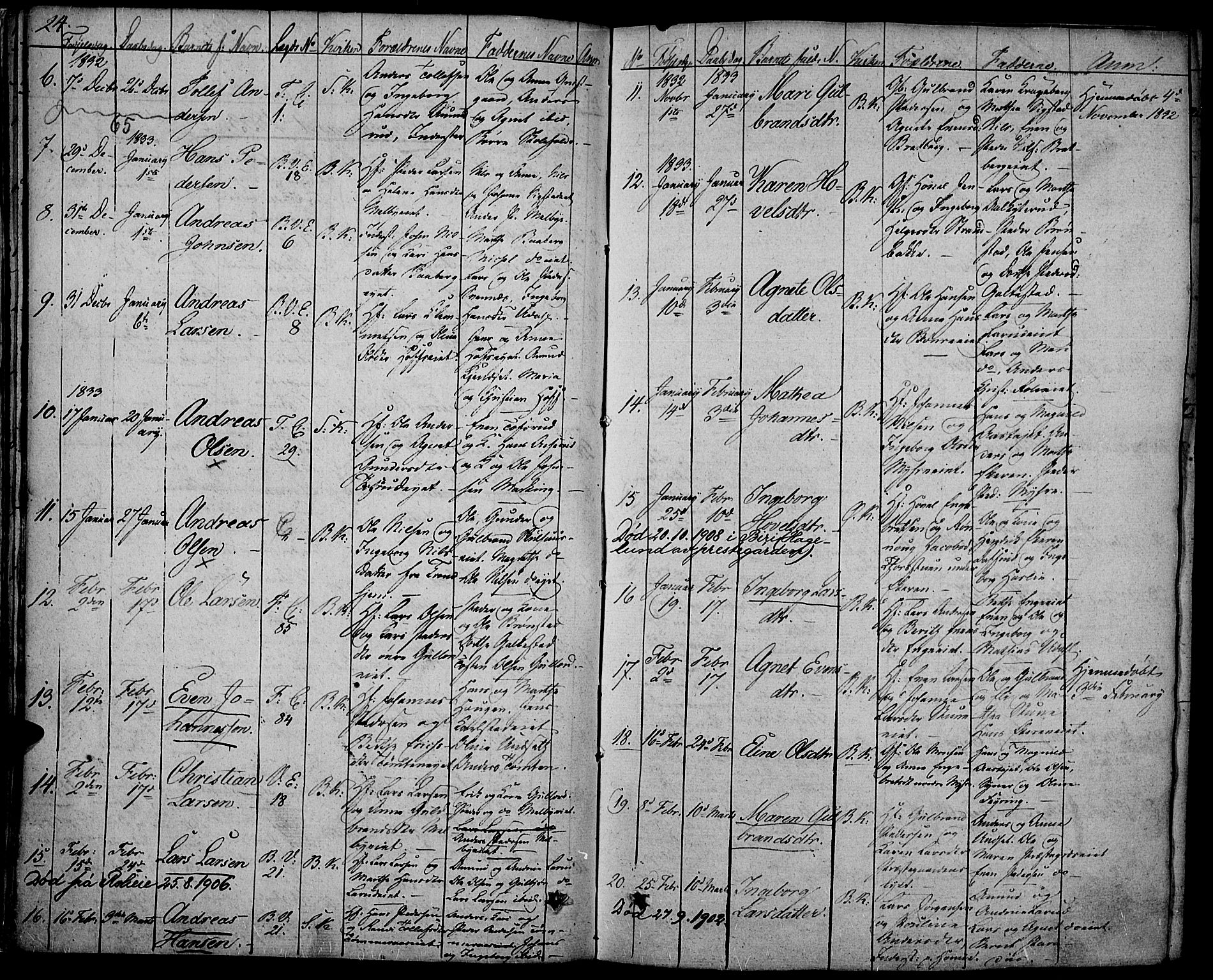 Biri prestekontor, AV/SAH-PREST-096/H/Ha/Haa/L0004: Parish register (official) no. 4, 1829-1842, p. 24