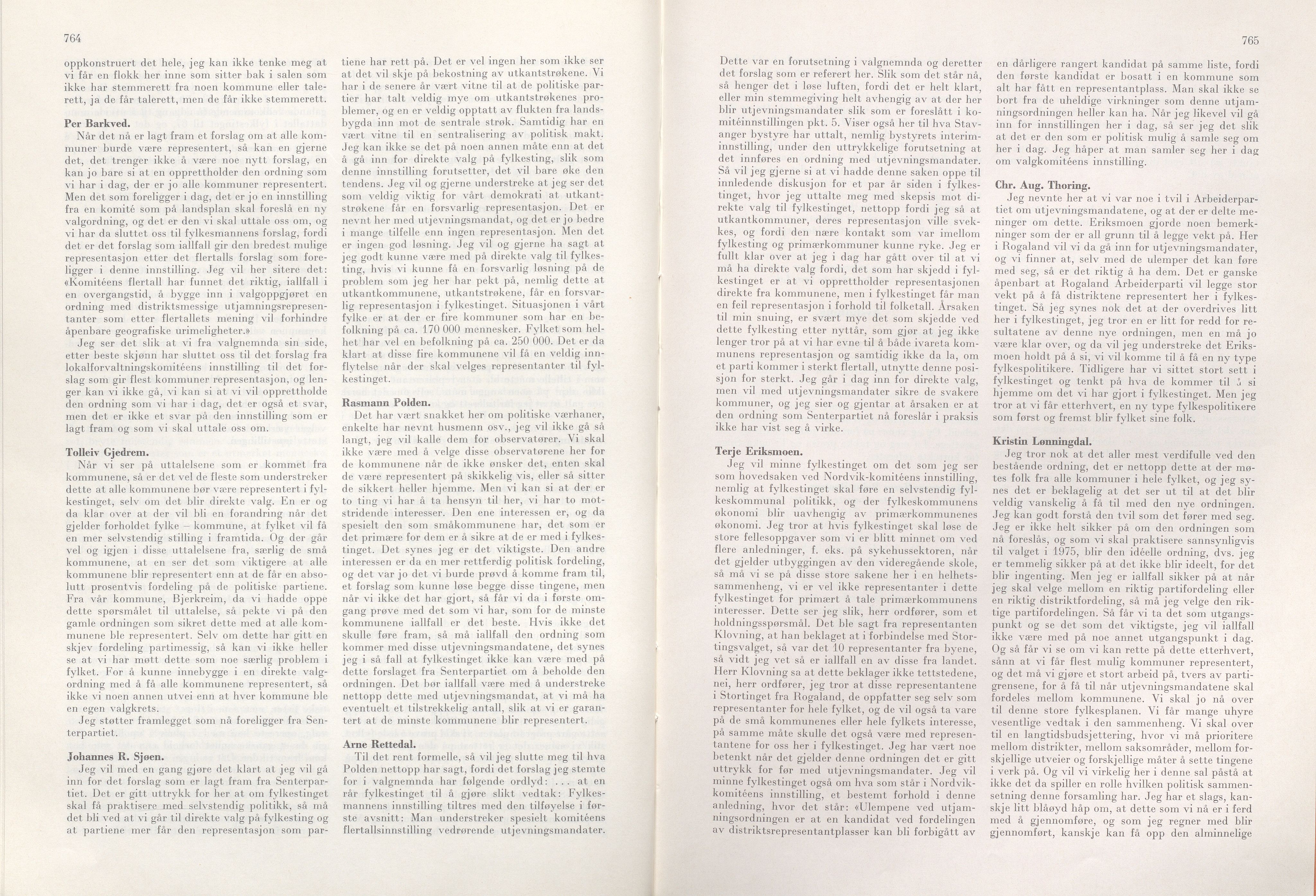 Rogaland fylkeskommune - Fylkesrådmannen , IKAR/A-900/A/Aa/Aaa/L0092: Møtebok , 1972, p. 764-765