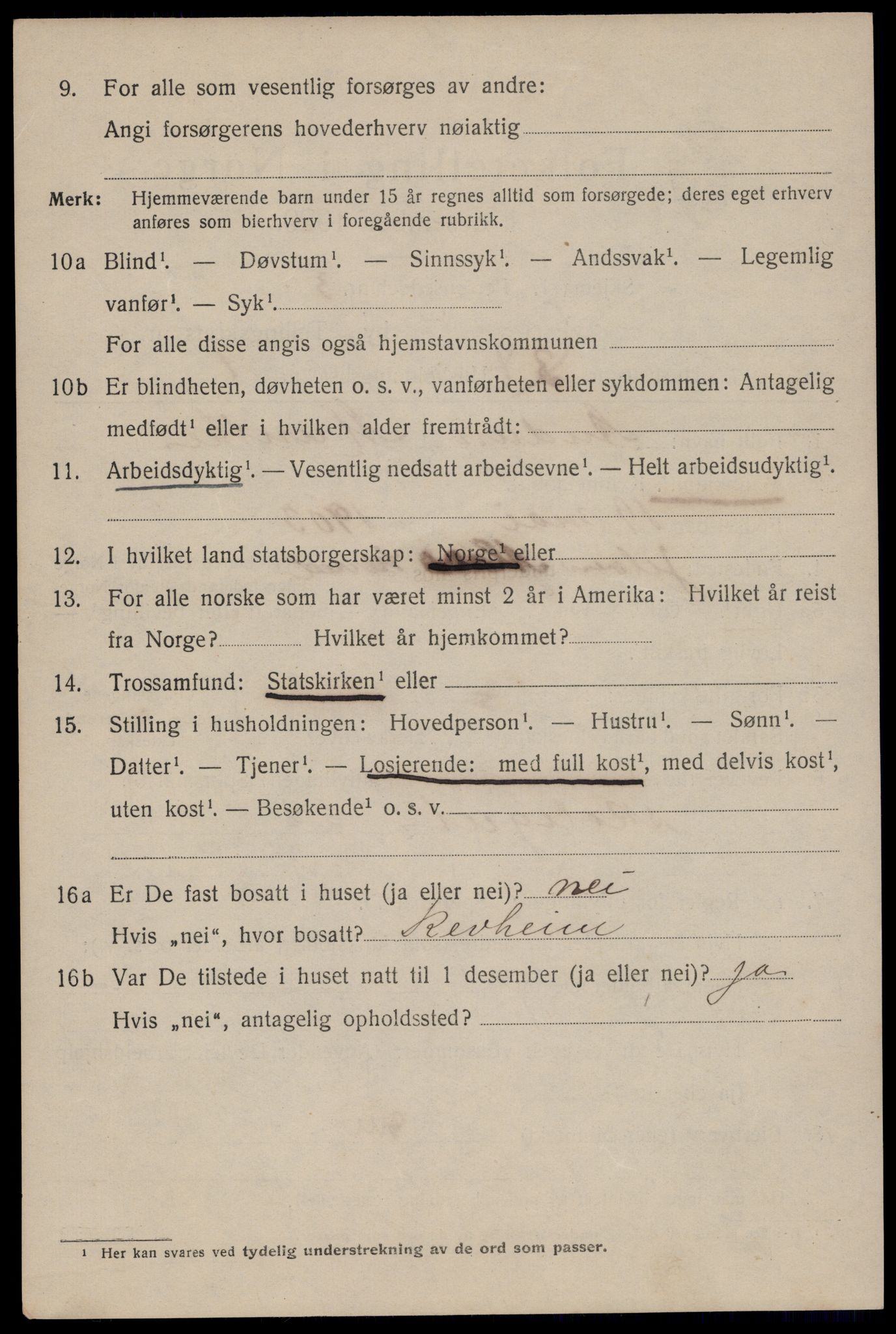 SAST, 1920 census for Stavanger, 1920, p. 93995