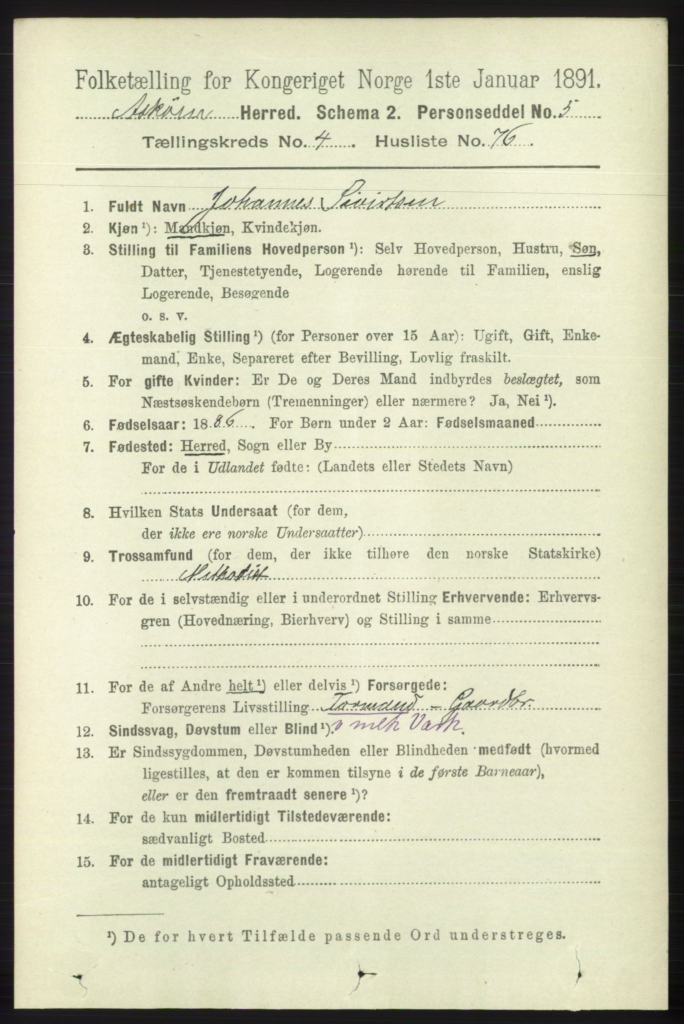 RA, 1891 census for 1247 Askøy, 1891, p. 3416