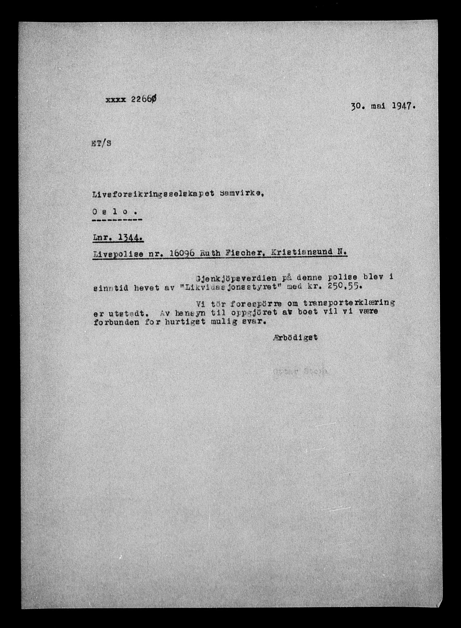 Justisdepartementet, Tilbakeføringskontoret for inndratte formuer, RA/S-1564/H/Hc/Hcb/L0912: --, 1945-1947, p. 993