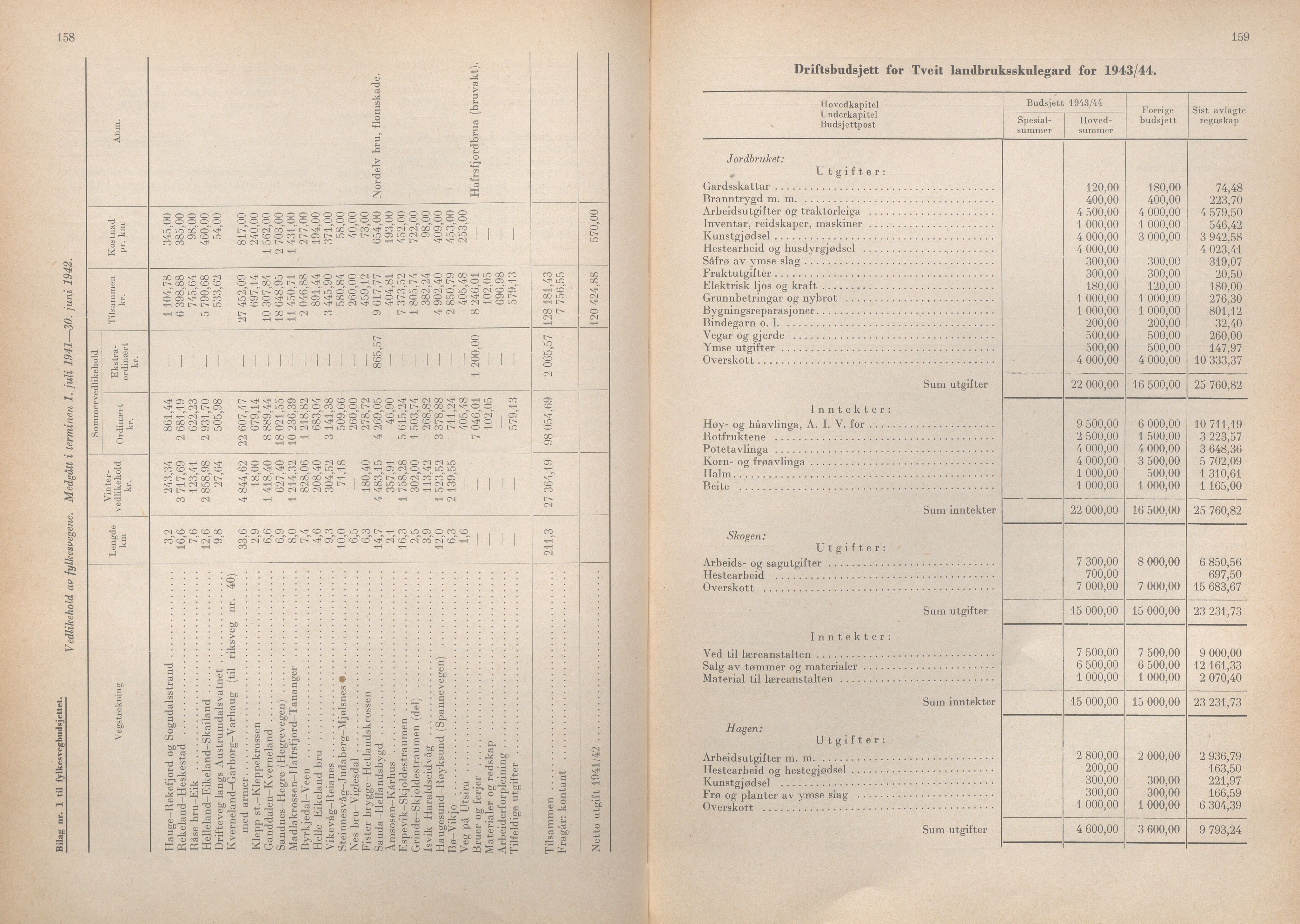 Rogaland fylkeskommune - Fylkesrådmannen , IKAR/A-900/A/Aa/Aaa/L0062: Møtebok , 1943, p. 158-159