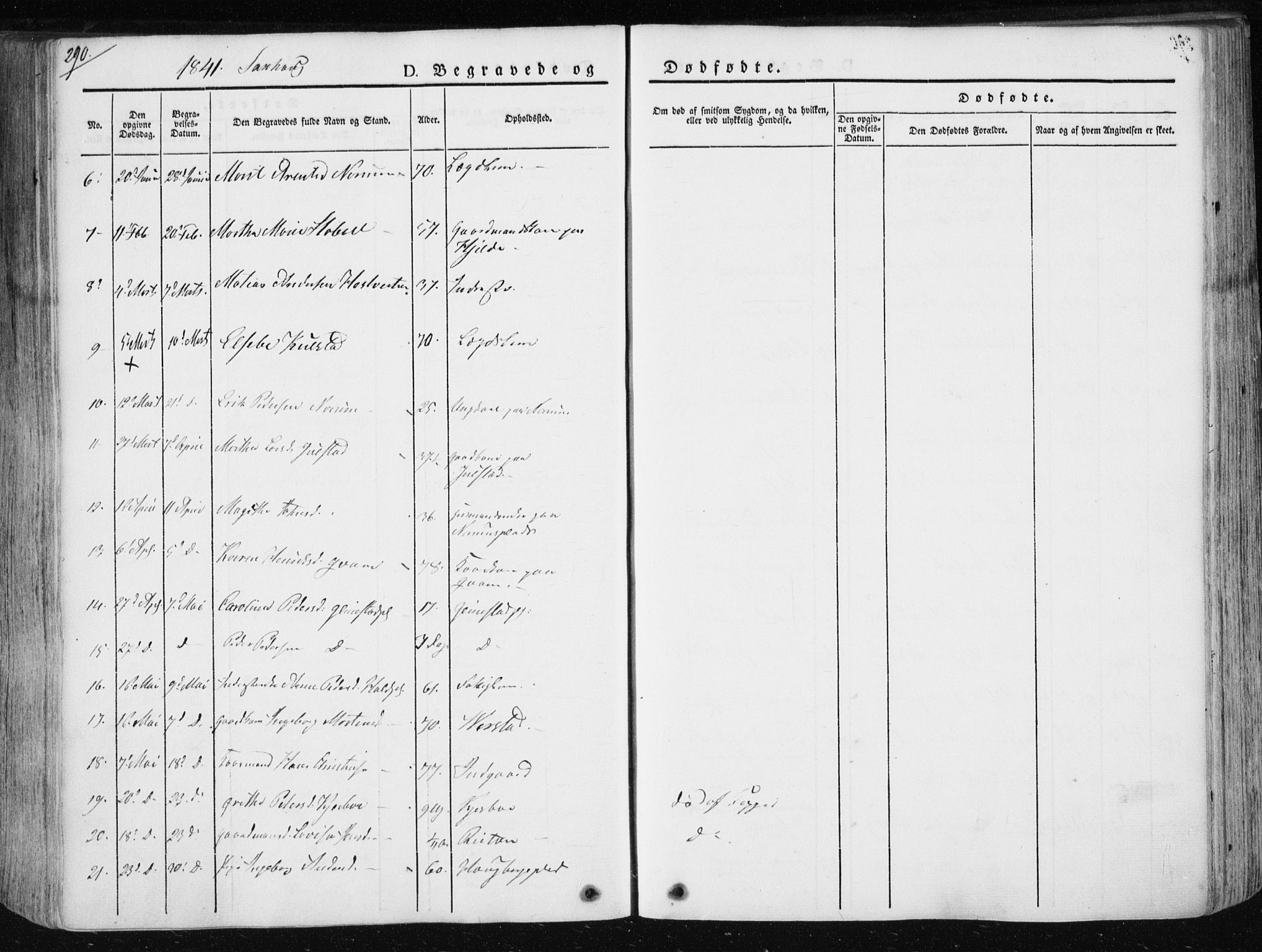 Ministerialprotokoller, klokkerbøker og fødselsregistre - Nord-Trøndelag, AV/SAT-A-1458/730/L0280: Parish register (official) no. 730A07 /1, 1840-1854, p. 290