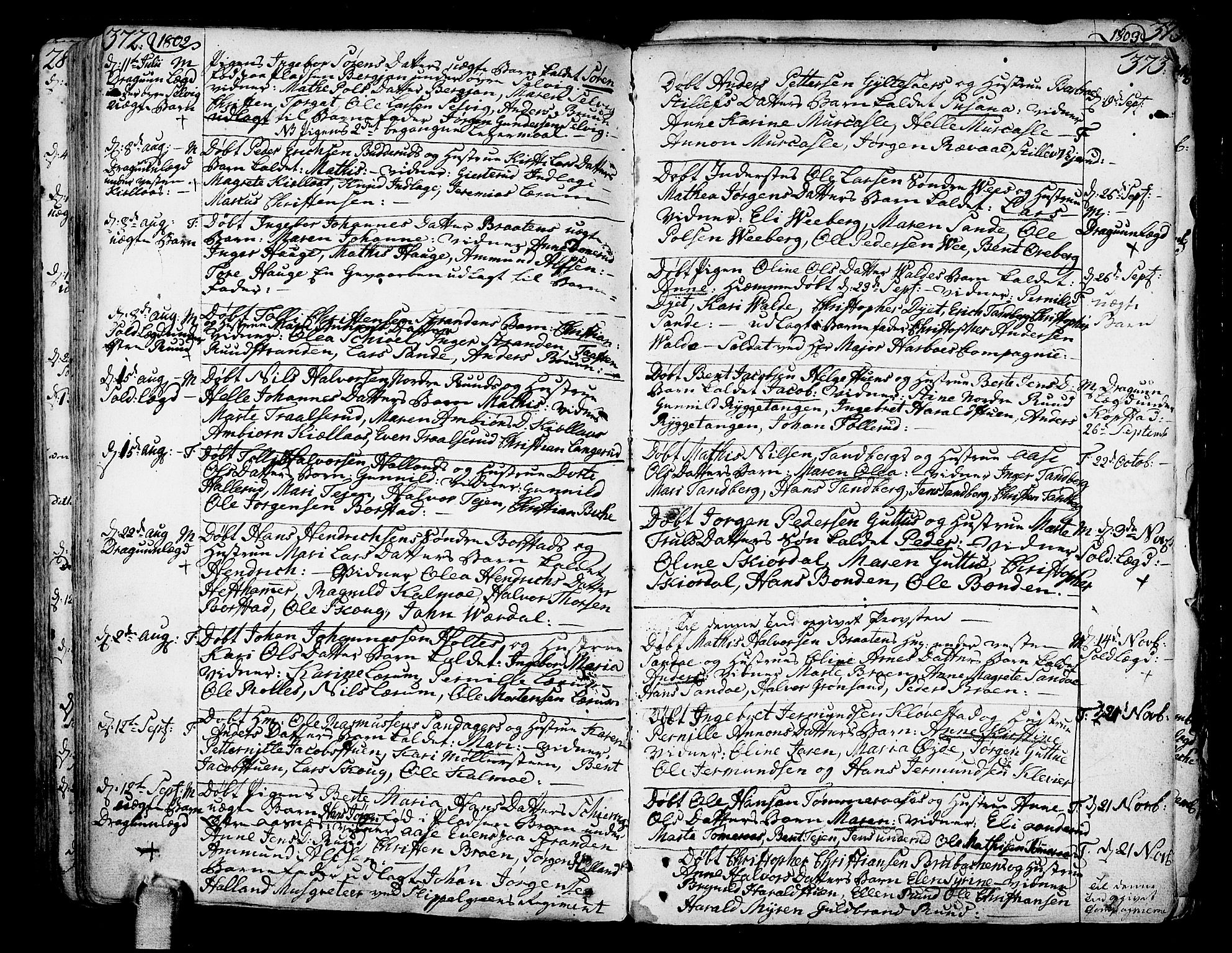 Sande Kirkebøker, AV/SAKO-A-53/F/Fa/L0001: Parish register (official) no. 1, 1753-1803, p. 372-373