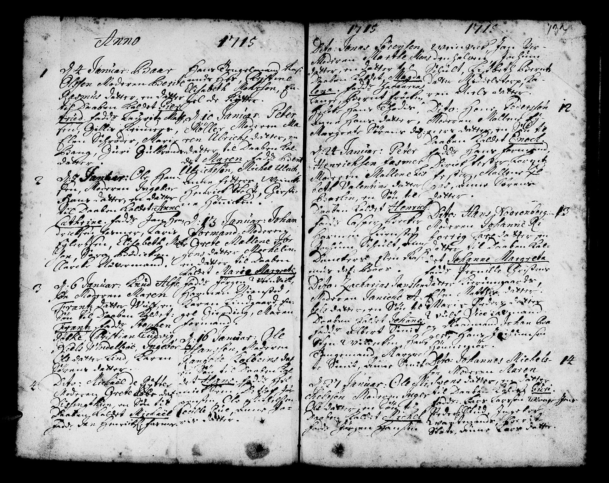 Nykirken Sokneprestembete, SAB/A-77101/H/Haa/L0002: Parish register (official) no. A 2, 1700-1723, p. 132
