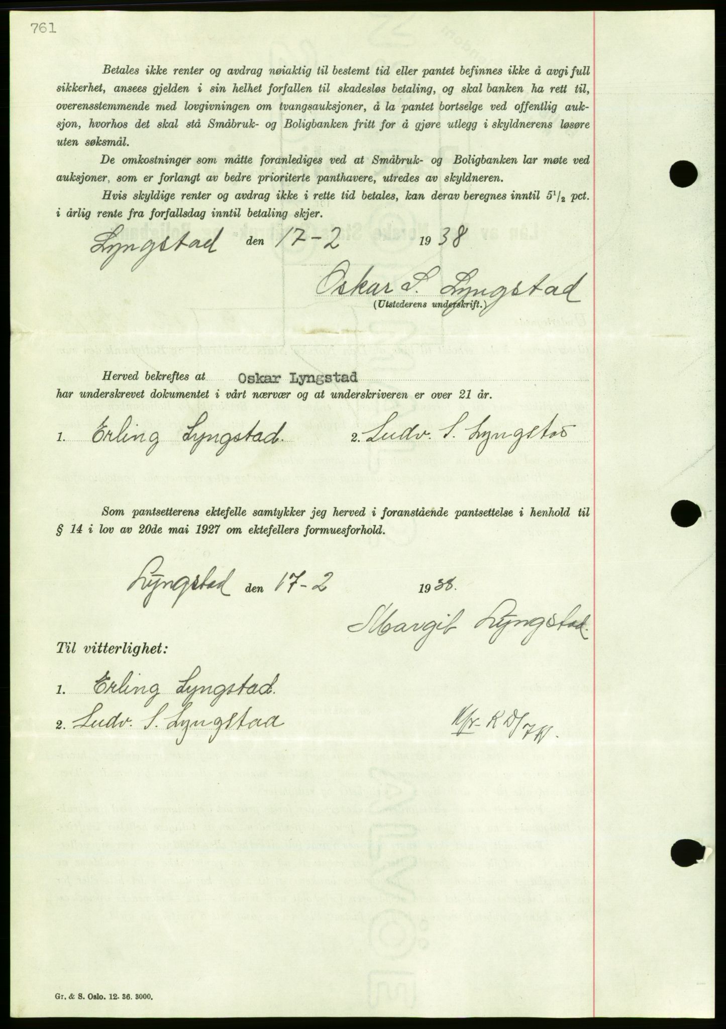 Nordmøre sorenskriveri, AV/SAT-A-4132/1/2/2Ca/L0092: Mortgage book no. B82, 1937-1938, Diary no: : 451/1938