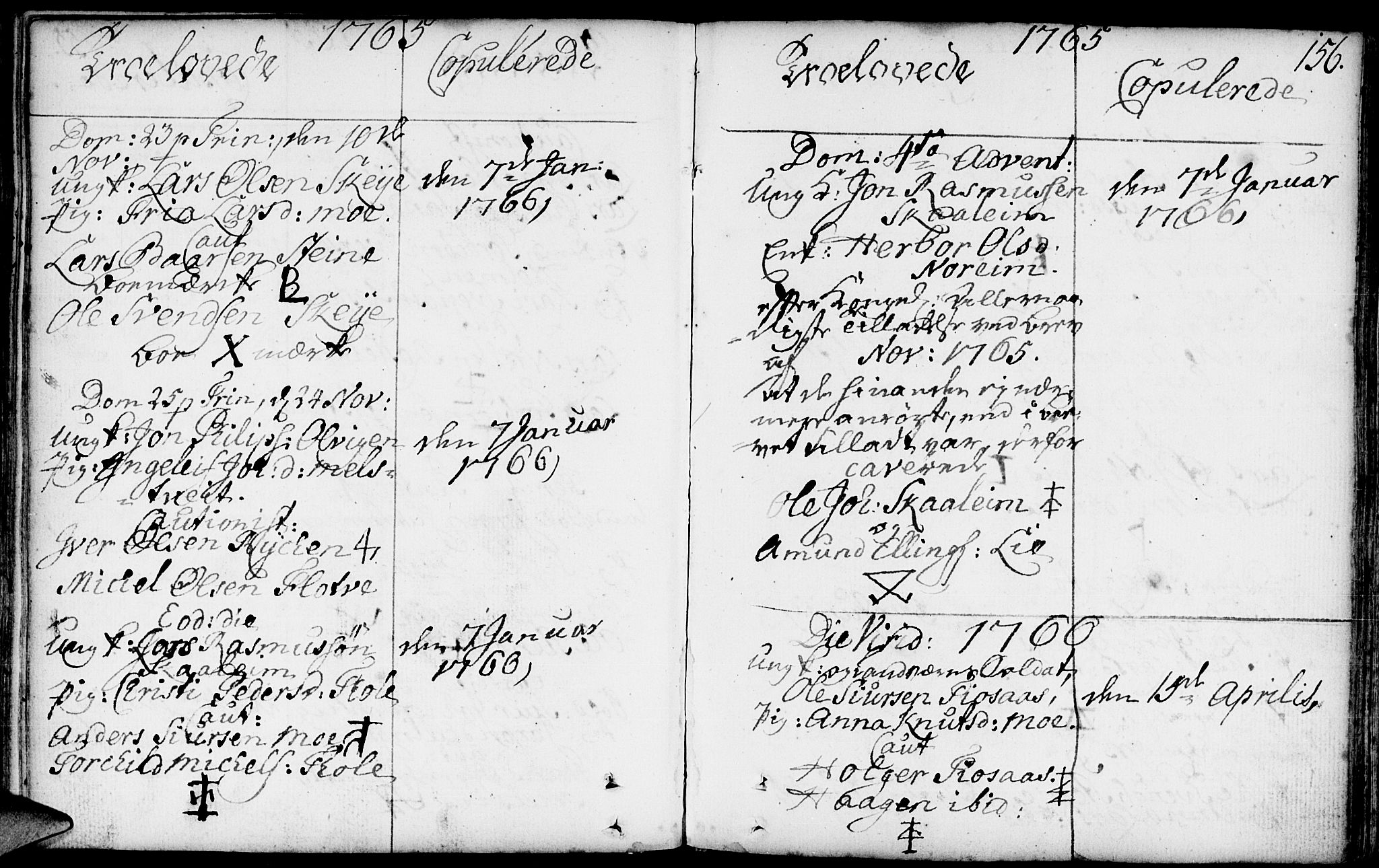 Kvam sokneprestembete, AV/SAB-A-76201/H/Haa: Parish register (official) no. A 3, 1743-1795, p. 156