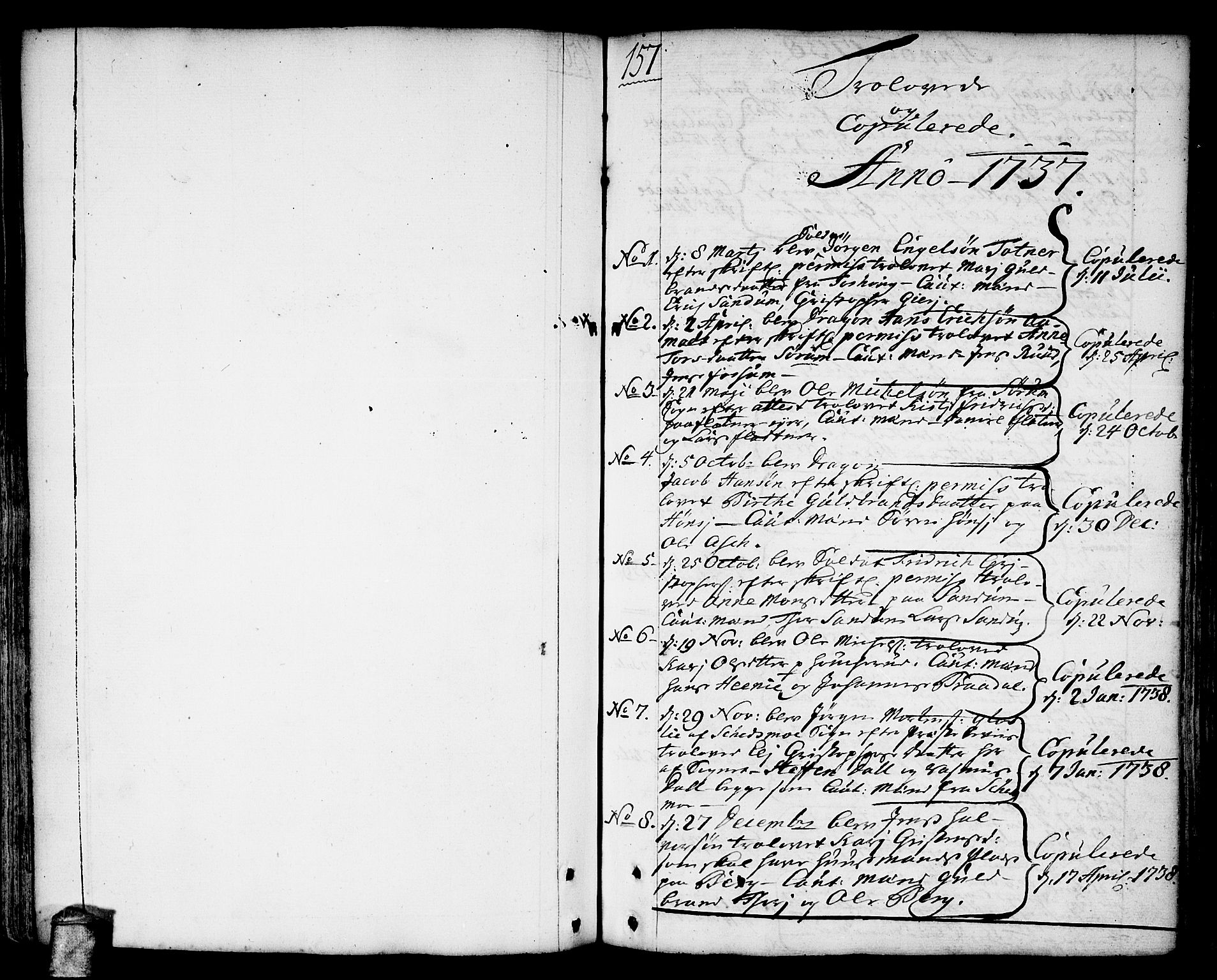 Gjerdrum prestekontor Kirkebøker, SAO/A-10412b/F/Fa/L0002: Parish register (official) no. I 2, 1737-1797, p. 157
