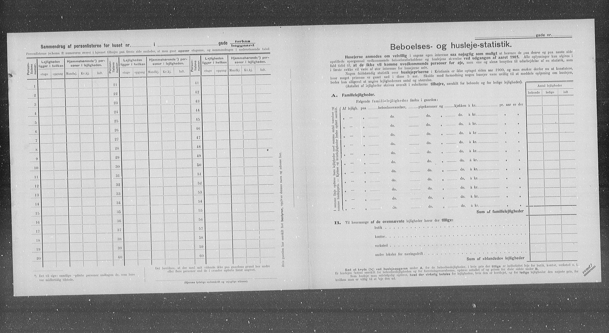 OBA, Municipal Census 1905 for Kristiania, 1905, p. 11105