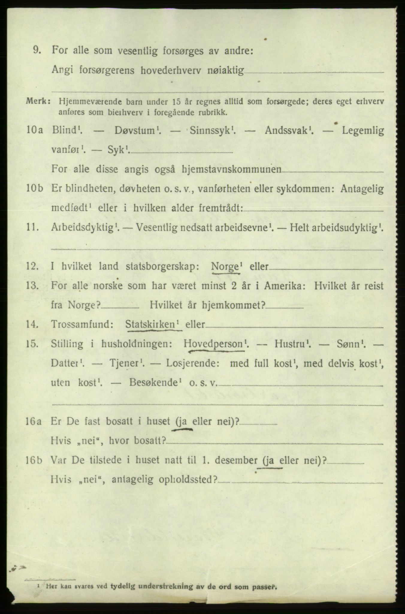 SAB, 1920 census for Bremnes, 1920, p. 6115