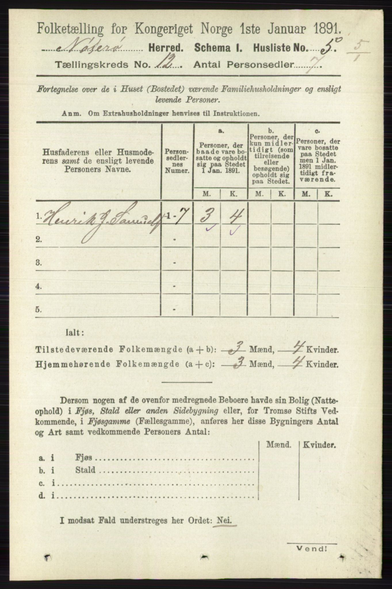 RA, 1891 census for 0722 Nøtterøy, 1891, p. 6282