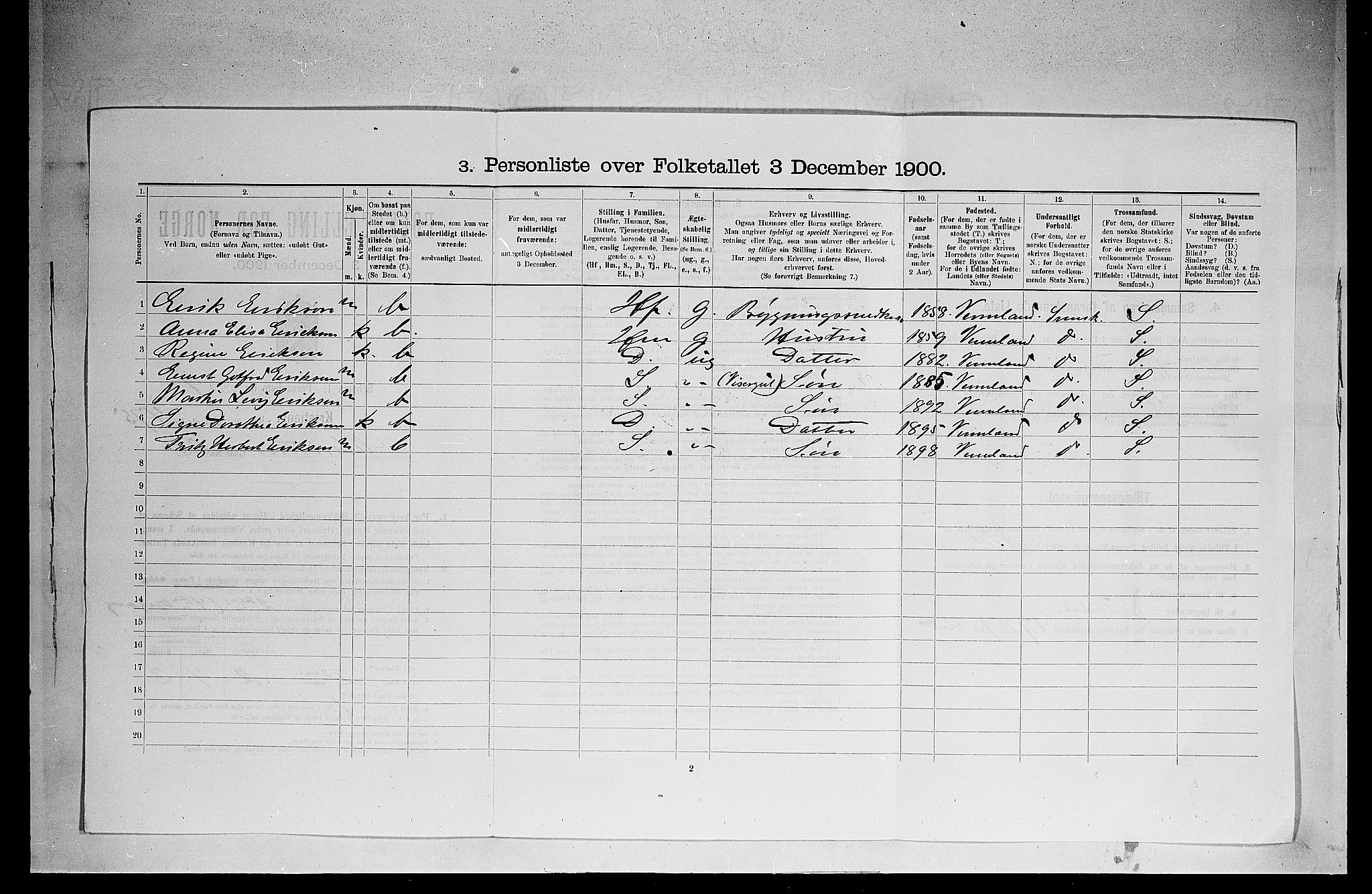 SAO, 1900 census for Kristiania, 1900, p. 13168