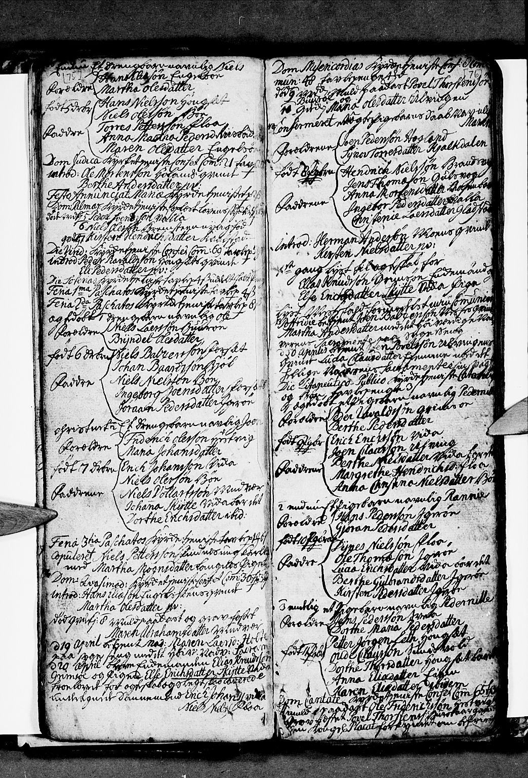 Ministerialprotokoller, klokkerbøker og fødselsregistre - Nordland, SAT/A-1459/816/L0237: Parish register (official) no. 816A03, 1757-1776, p. 75-76