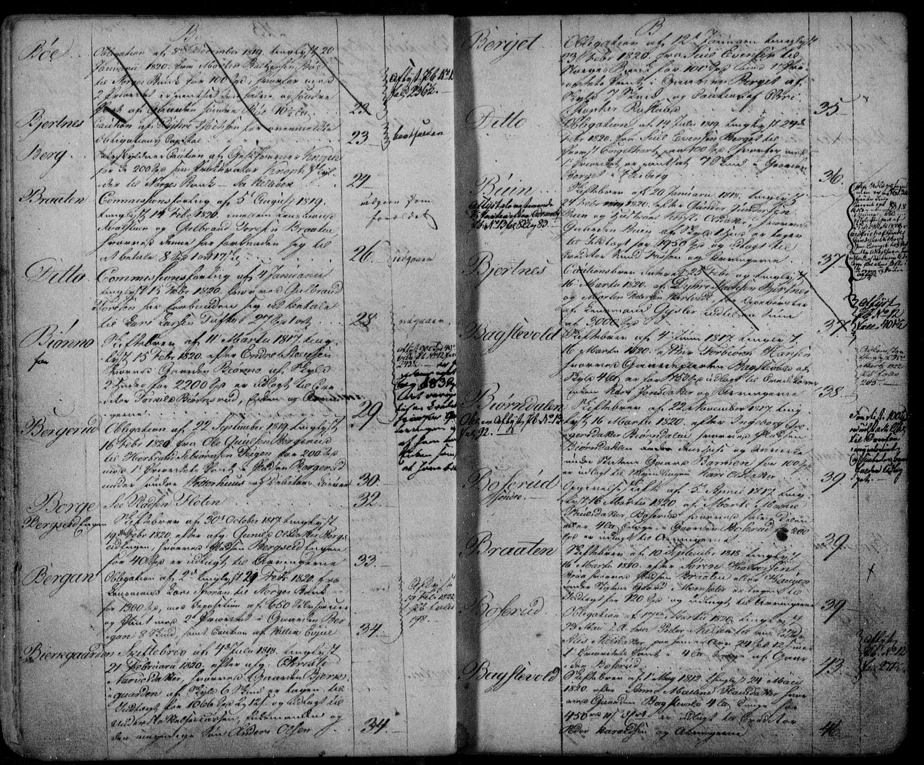 Numedal og Sandsvær sorenskriveri, AV/SAKO-A-128/G/Gb/Gba/L0009: Mortgage register no. I 9, 1818-1826