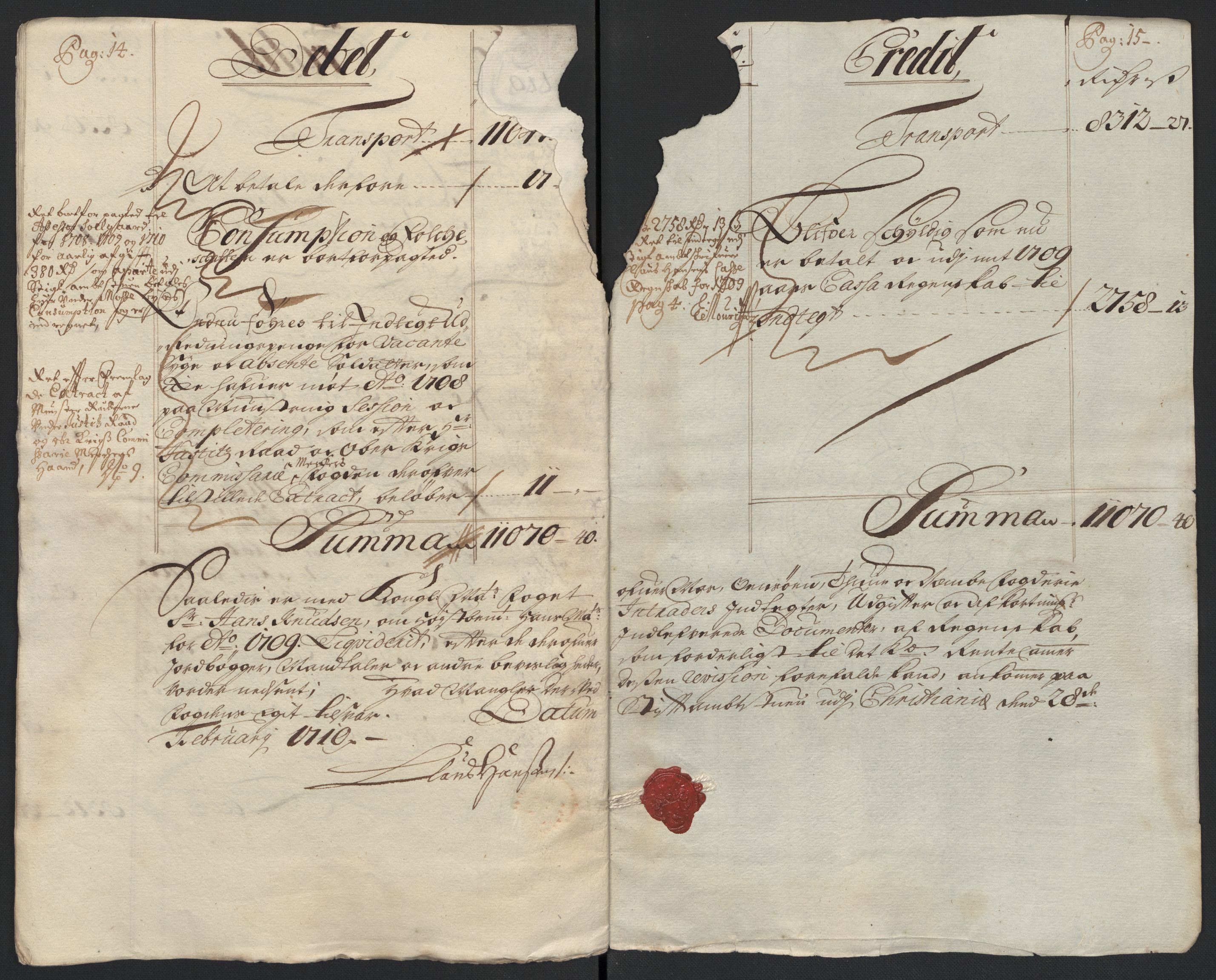 Rentekammeret inntil 1814, Reviderte regnskaper, Fogderegnskap, AV/RA-EA-4092/R04/L0135: Fogderegnskap Moss, Onsøy, Tune, Veme og Åbygge, 1709-1710, p. 21