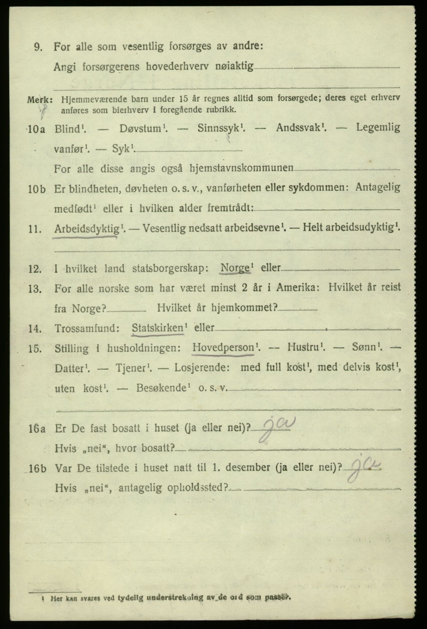 SAB, 1920 census for Hosanger, 1920, p. 4700