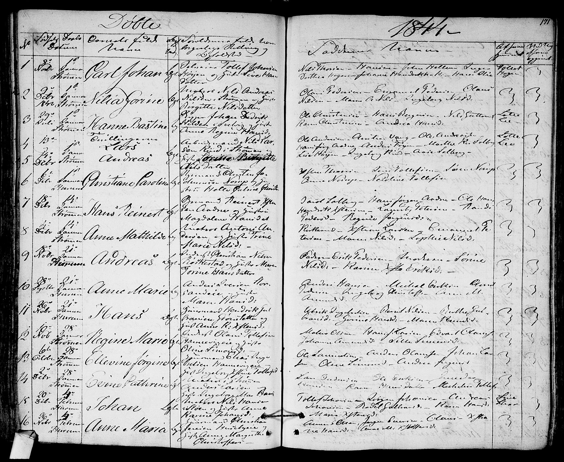 Hurum kirkebøker, SAKO/A-229/F/Fa/L0010: Parish register (official) no. 10, 1827-1846, p. 171