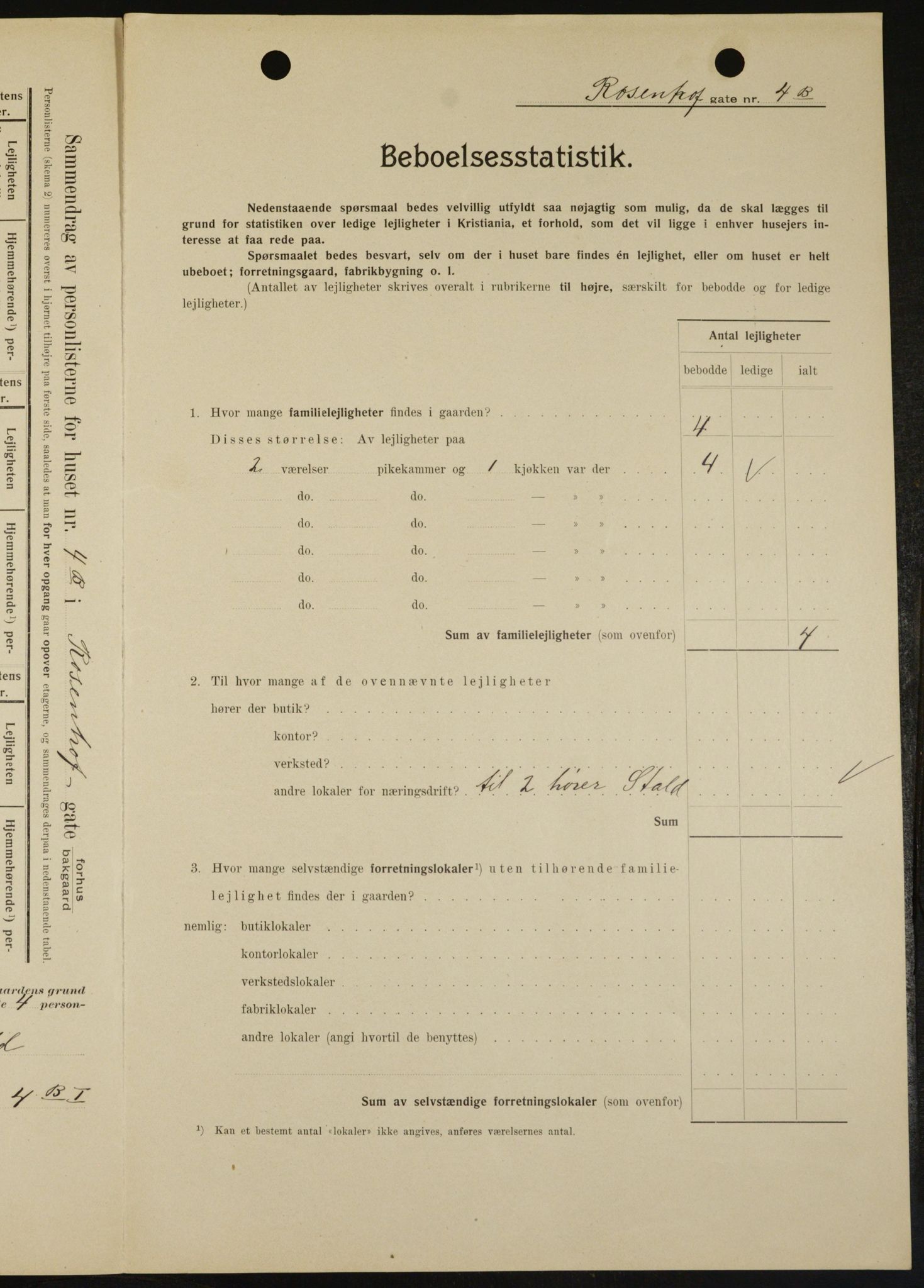 OBA, Municipal Census 1909 for Kristiania, 1909, p. 75892