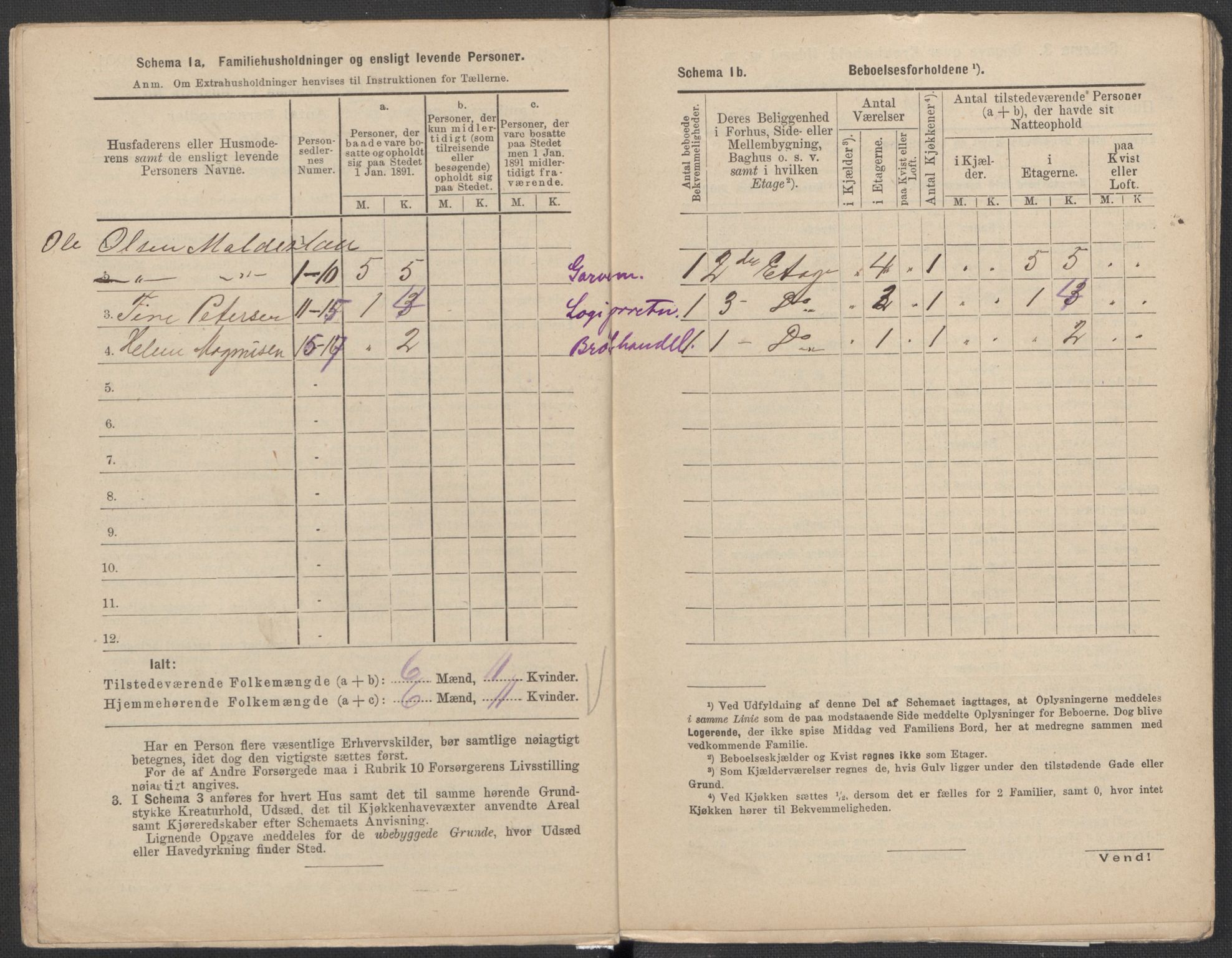 RA, 1891 Census for 1301 Bergen, 1891, p. 863