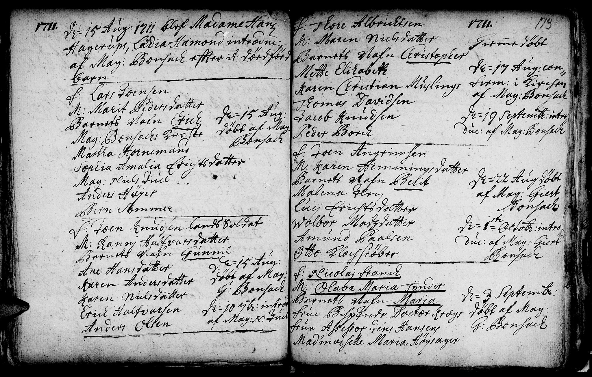 Ministerialprotokoller, klokkerbøker og fødselsregistre - Sør-Trøndelag, AV/SAT-A-1456/601/L0034: Parish register (official) no. 601A02, 1702-1714, p. 173