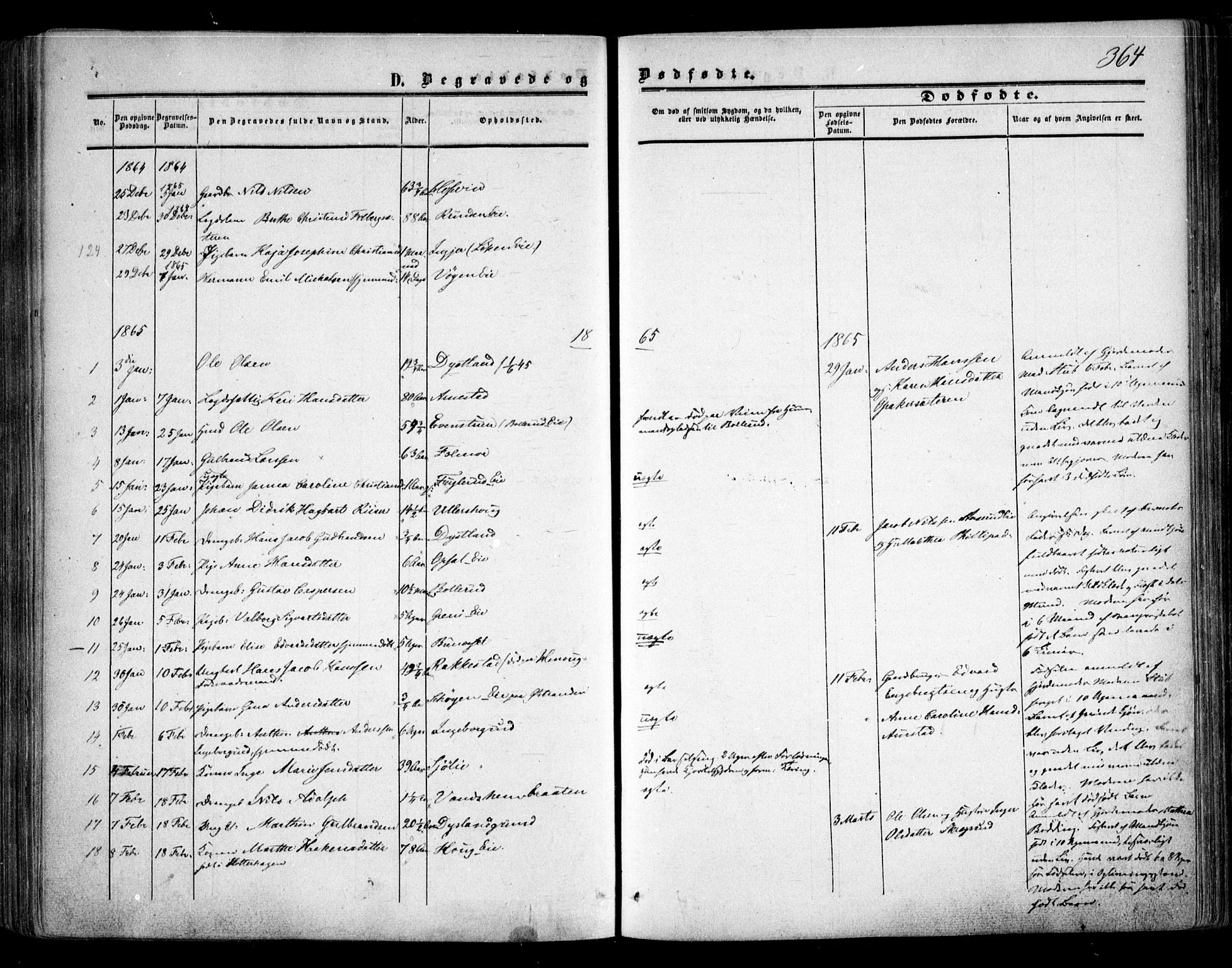 Nes prestekontor Kirkebøker, AV/SAO-A-10410/F/Fa/L0008: Parish register (official) no. I 8, 1859-1874, p. 364