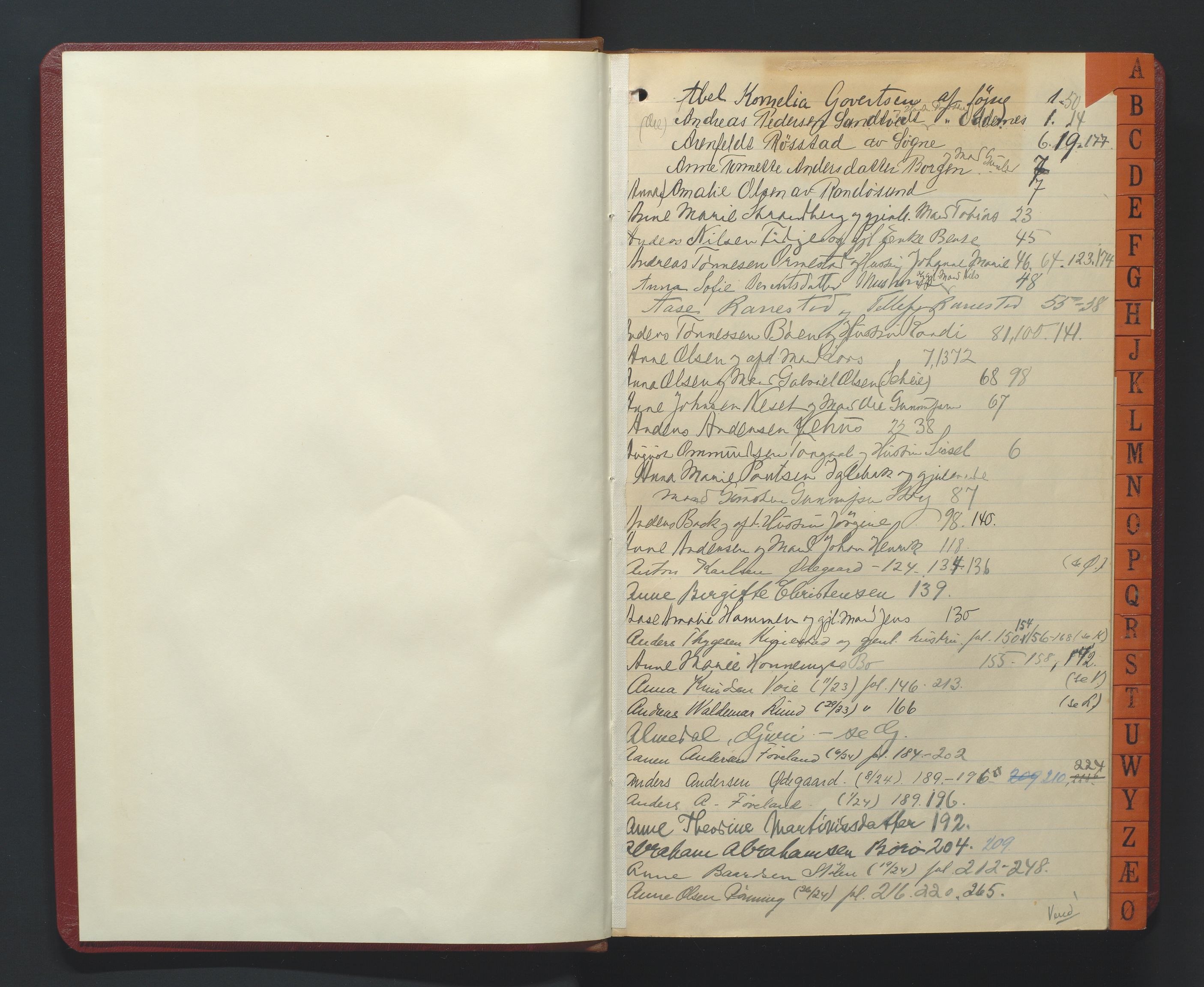 Torridal sorenskriveri, SAK/1221-0012/H/Hc/L0024: Skifteforhandlingsprotokoll med navneregister nr. 10, 1921-1925